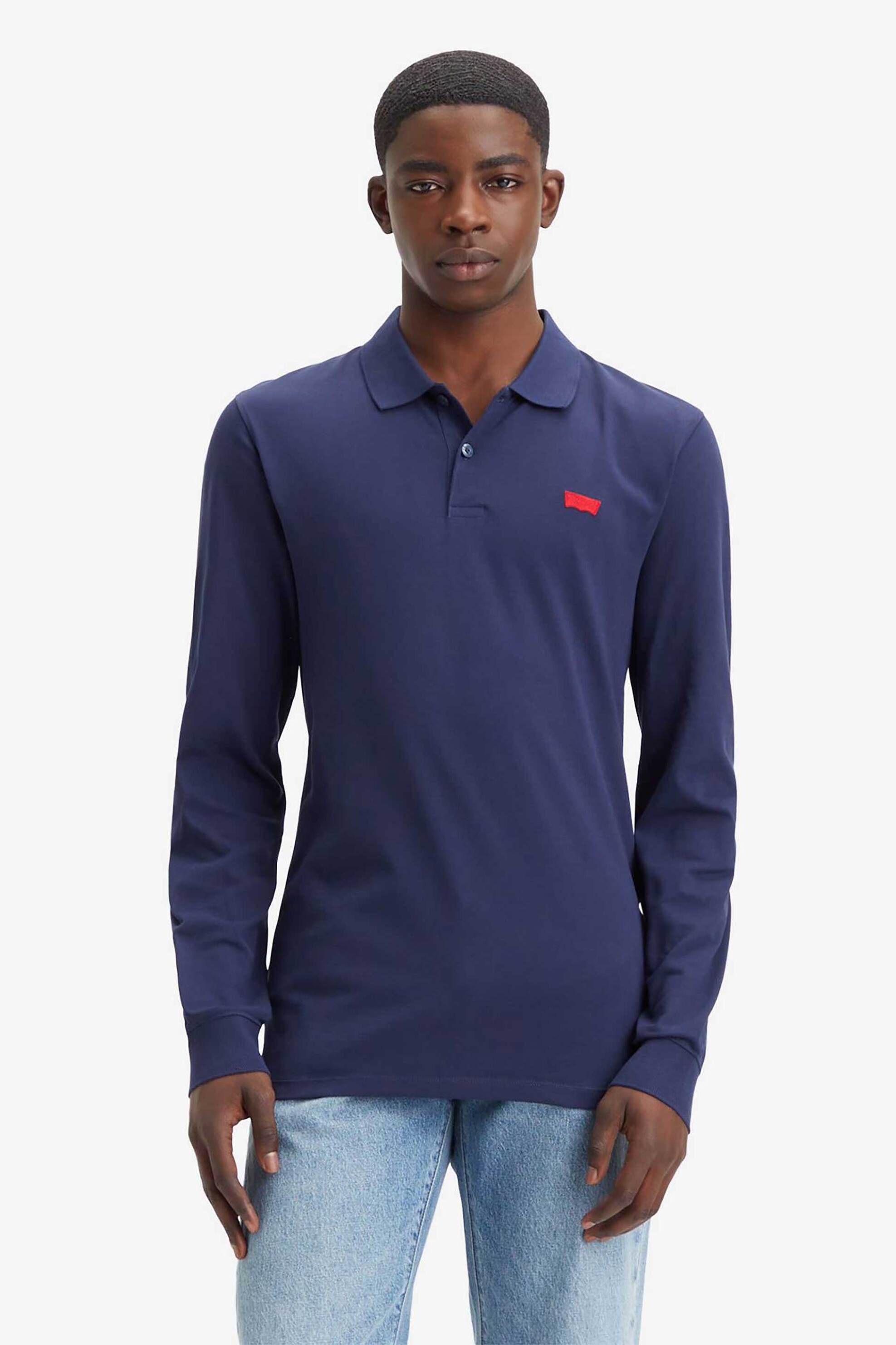 Levi's® ανδρική πόλο μπλούζα πικέ μονόχρωμη με λογότυπο Slim Fit 