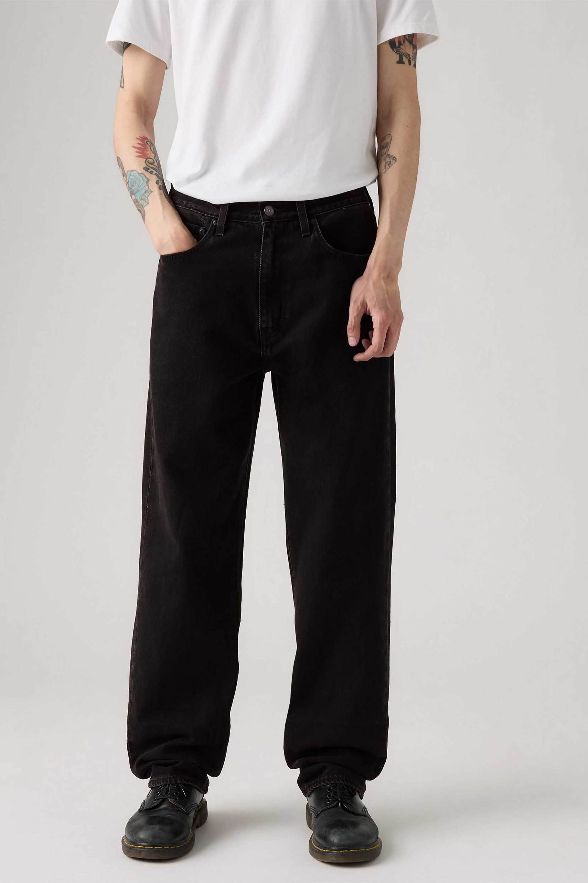 Levi's® ανδρικό τζιν παντελόνι πεντάτσεπο με logo patch Loose Fit "568" - 290370066 Μαύρο φωτογραφία