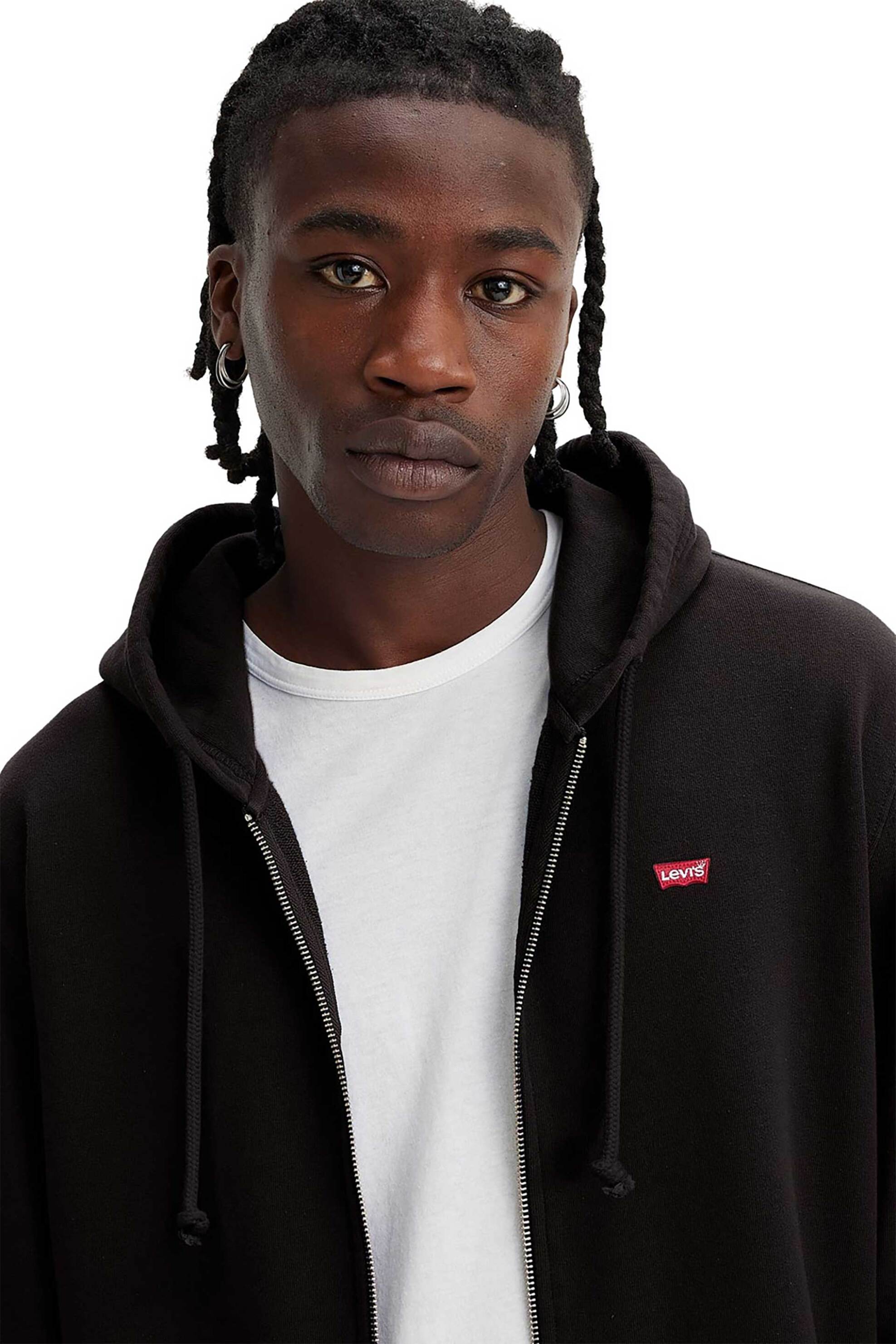 Levi's® ανδρική ζακέτα φούτερ με κουκούλα και λογότυπο Regular Fit - 345840016 Μπλε Σκούρο φωτογραφία