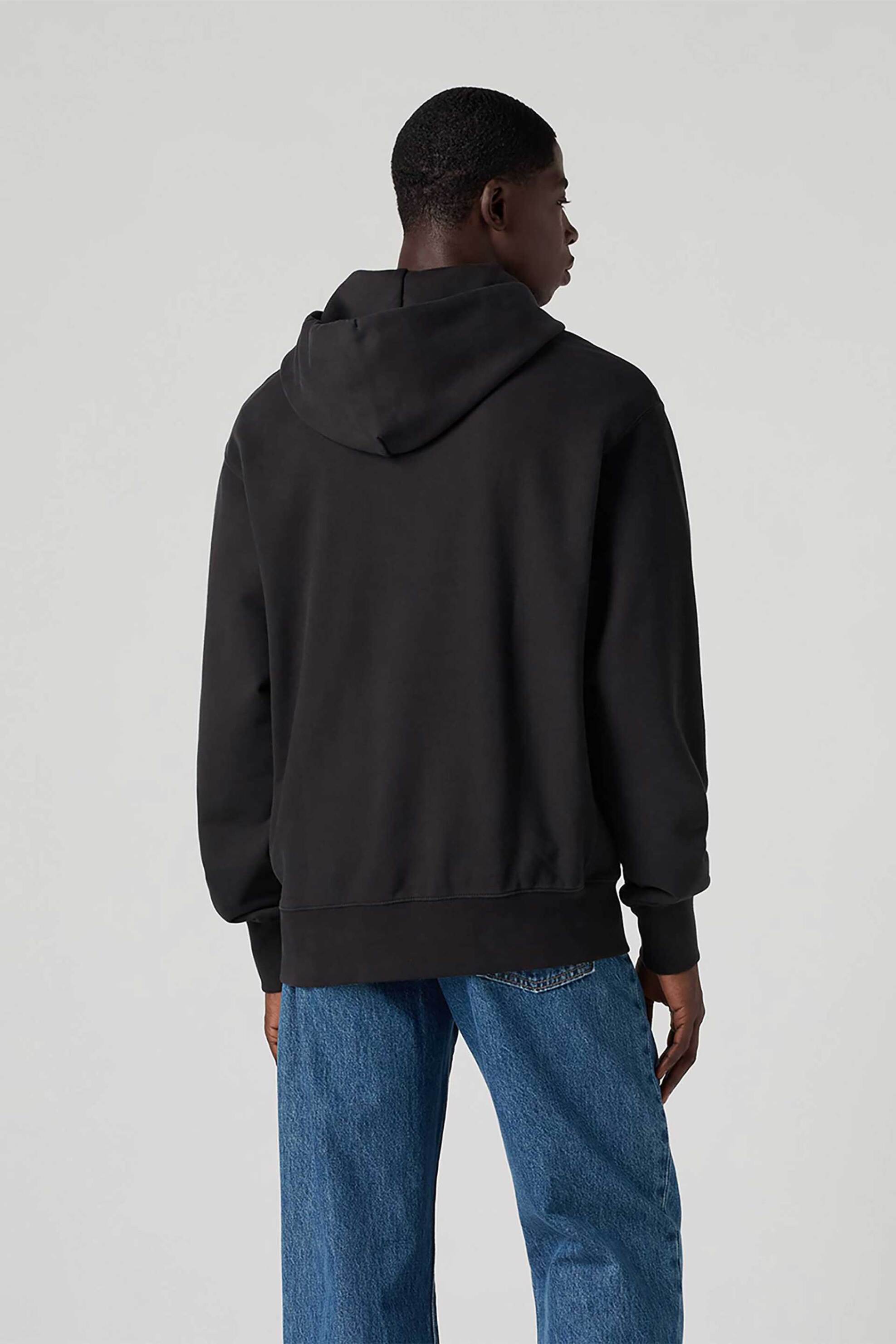 Levi's® ανδρική μπλούζα φούτερ με κουκούλα και σταμπωτό λογότυπο Relaxed Fit - A73860019 Μαύρο φωτογραφία