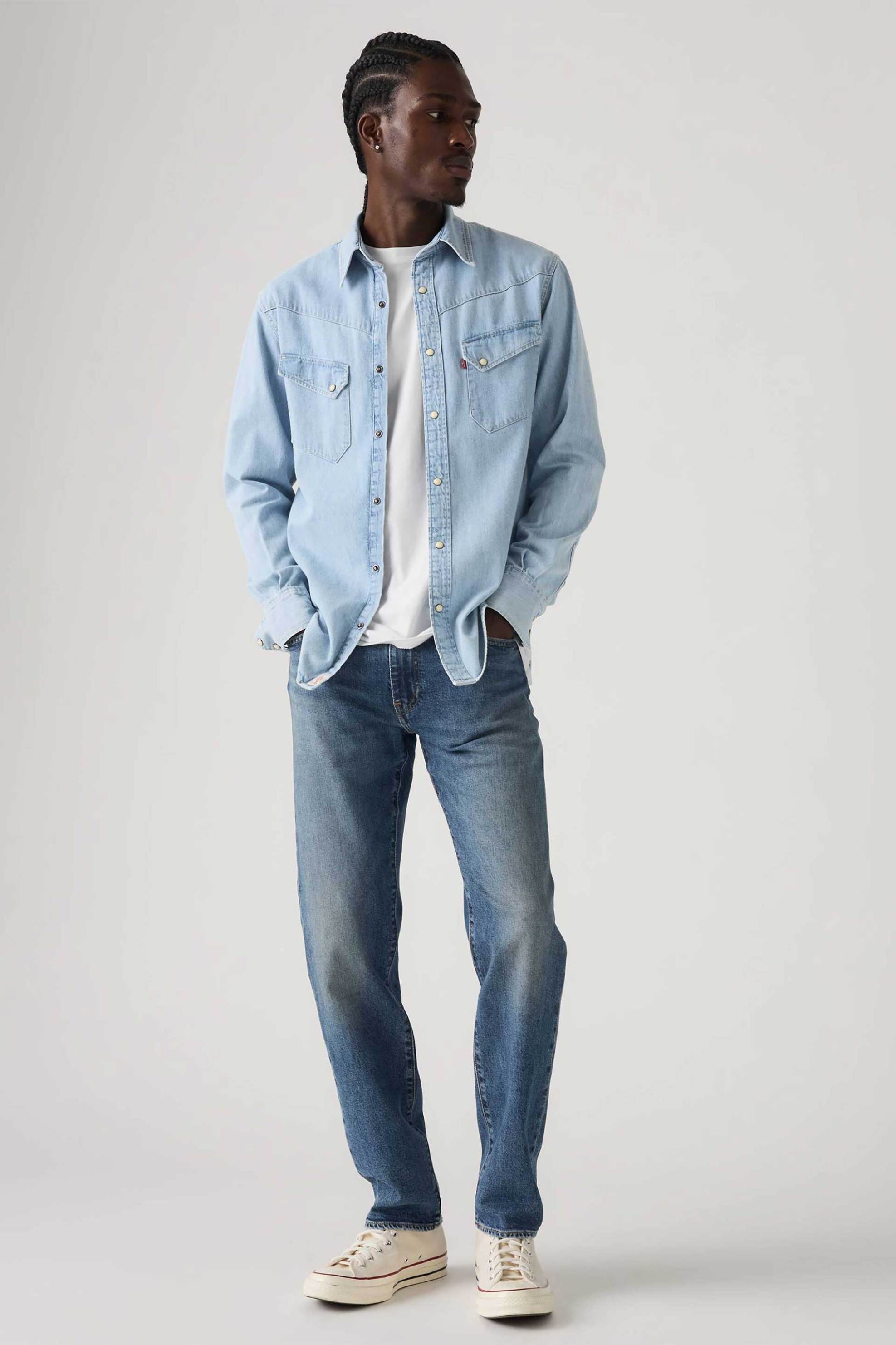 LEVI'S Levi's® ανδρικό τζιν παντελόνι πεντάτσεπο Regular Tapered Fit "502™" - 295071651 Denim Blue