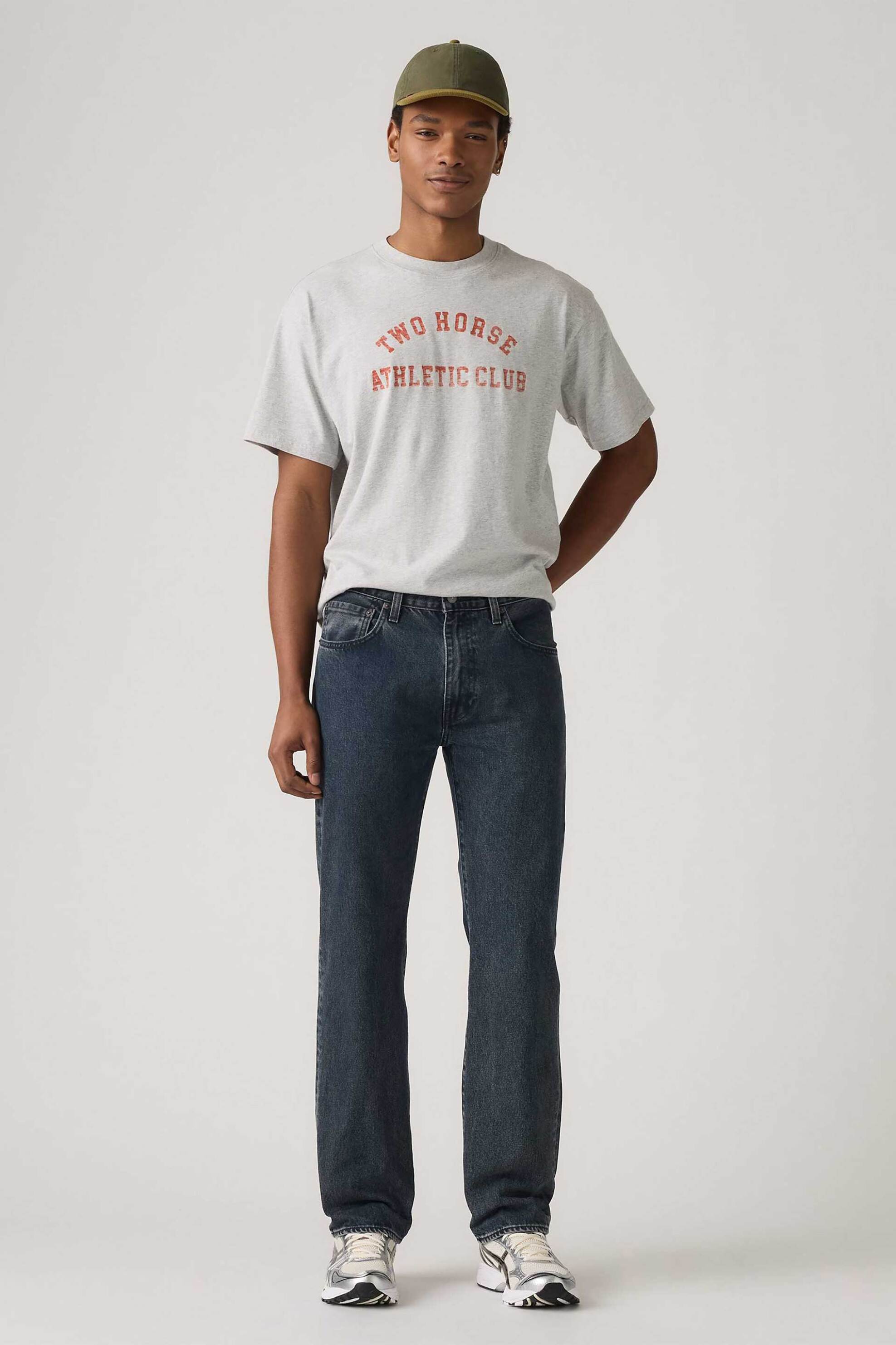 Levi's® ανδρικό τζιν παντελόνι πεντάτσεπο Relaxed Straight Fit "555™" - 000LO0034 Denim Blue Σκούρο