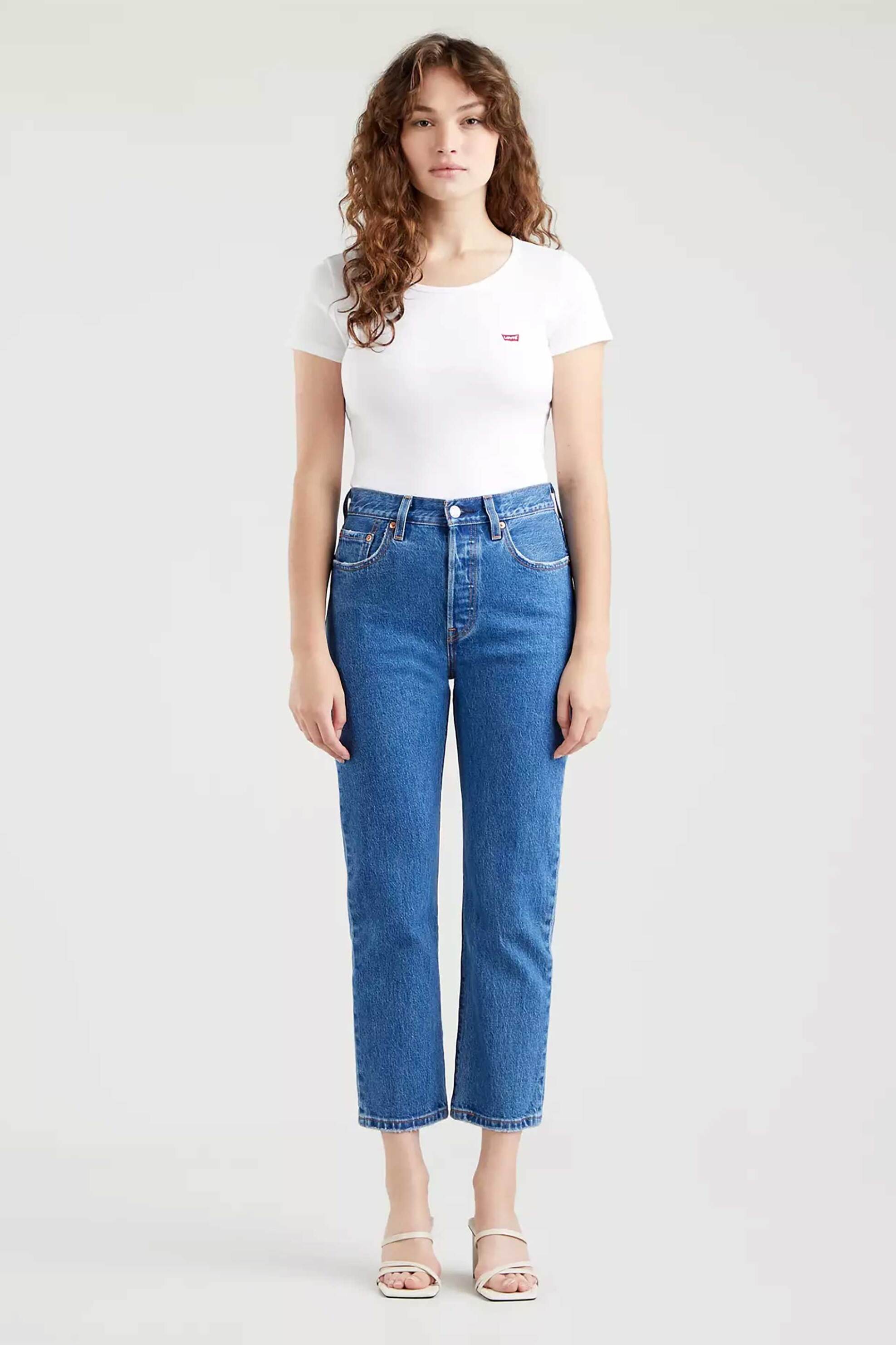 LEVI'S Levi's® γυναικείο τζιν παντελόνι ψηλόμεσο cropped "501 Crop" - 362000225 Denim Blue