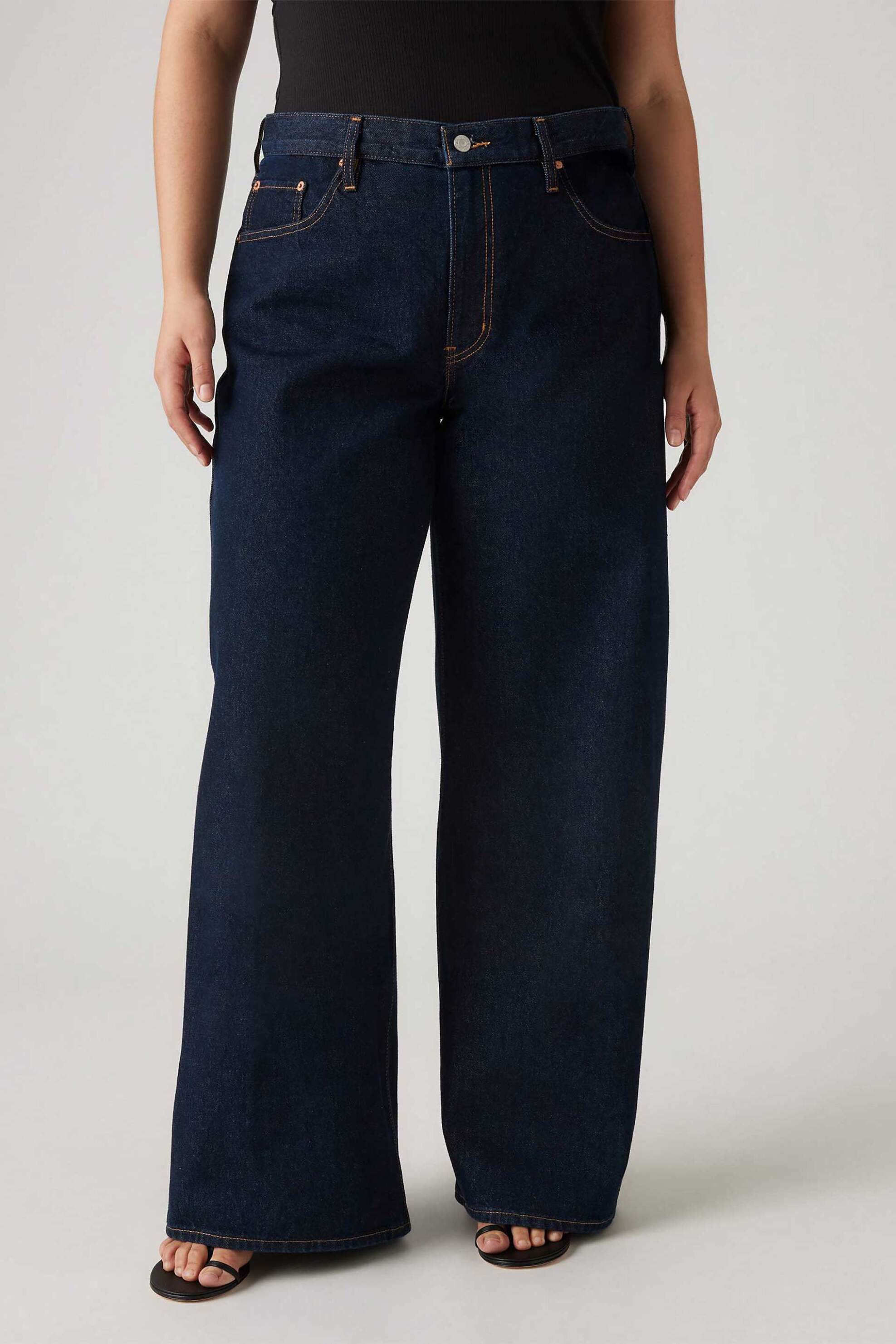 Levi's® γυναικείο τζιν παντελόνι ψηλόμεσο πεντάτσεπο Οversized Fit "XL Straight" - A87010007 Denim Blue Σκούρο φωτογραφία
