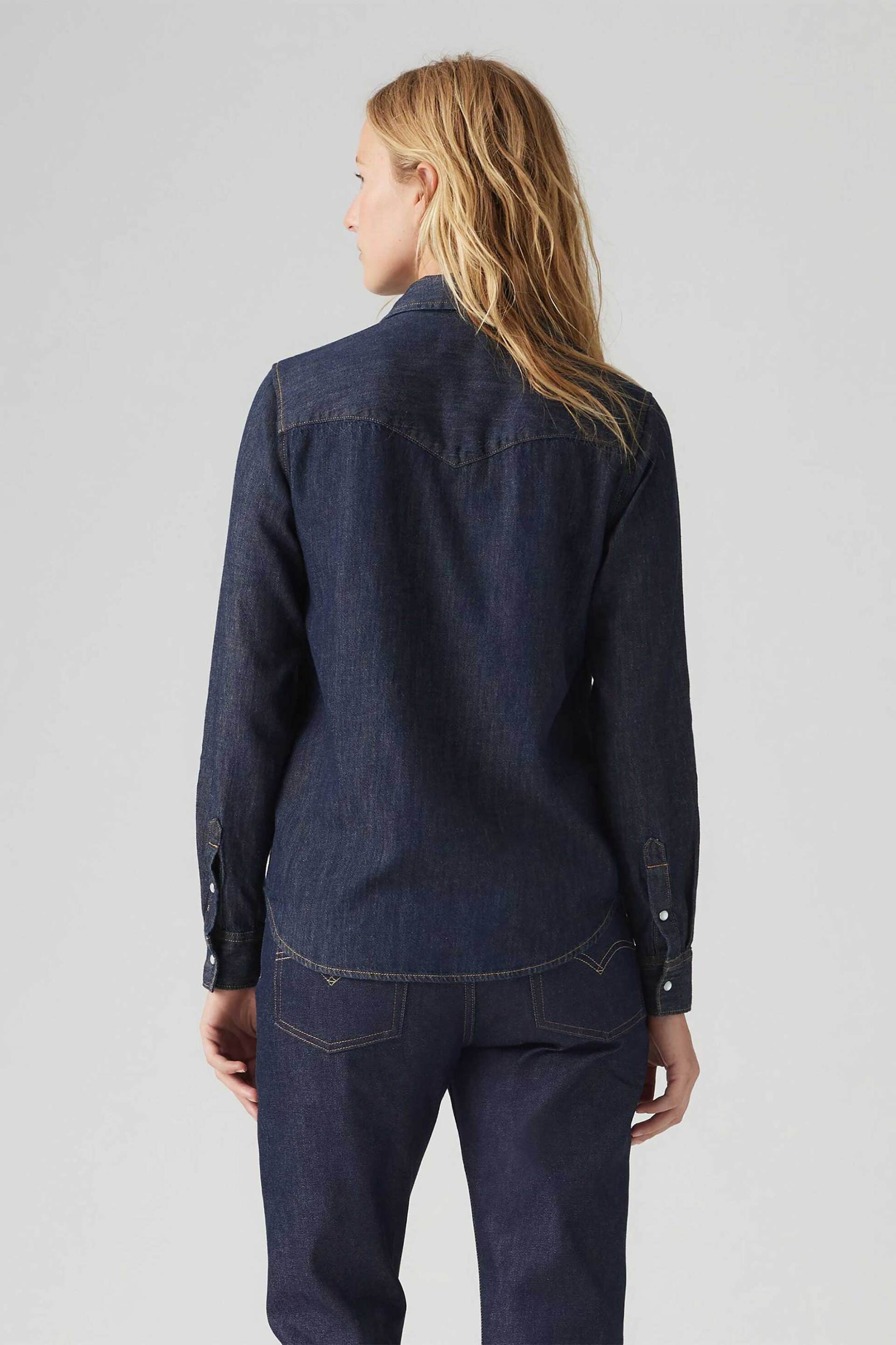 Levi's® γυναικείο denim πουκάμισο Standard Fit "Western" - 167860101 Denim Blue Σκούρο φωτογραφία