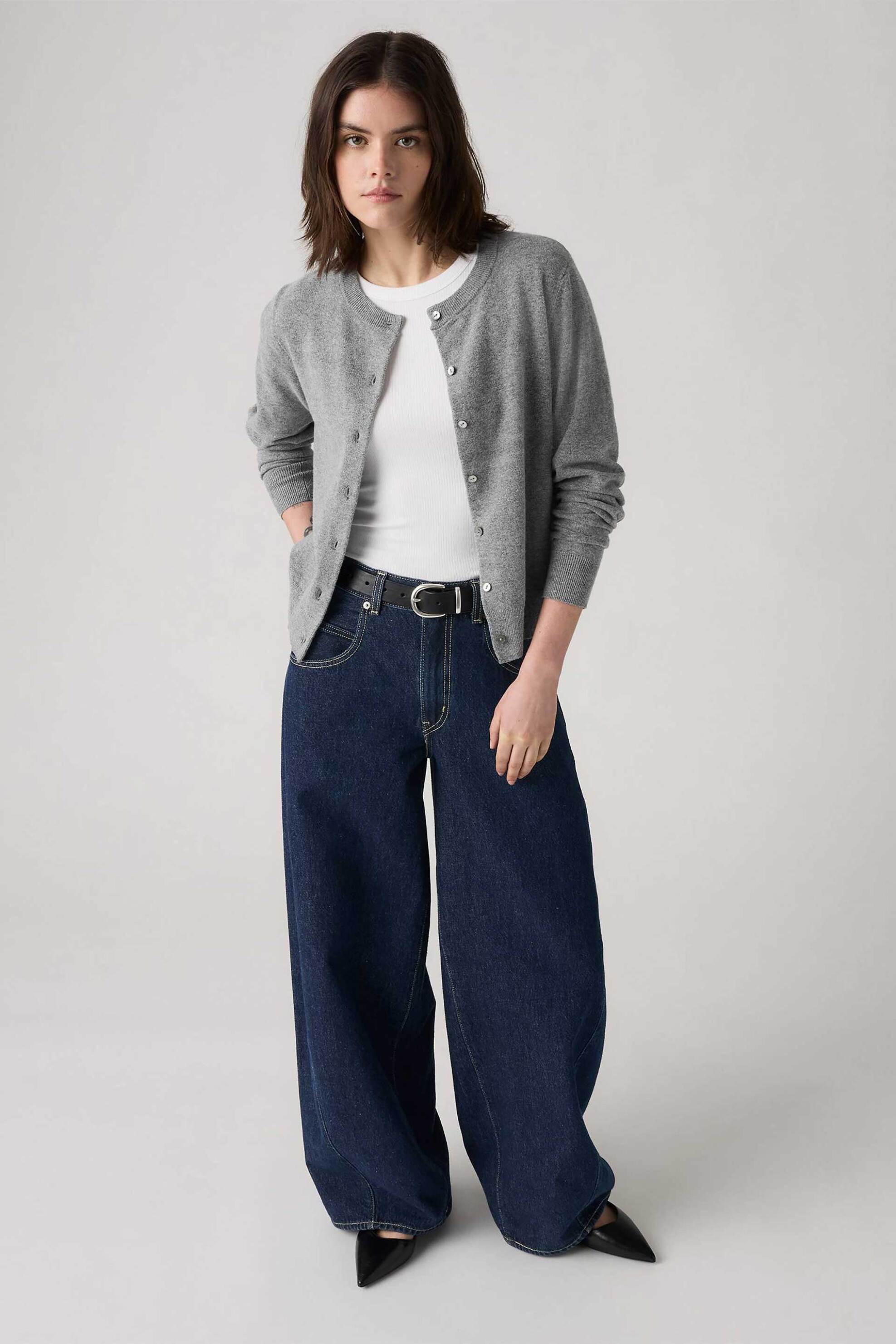 LEVI'S Levi's® γυναικείο τζιν παντελόνι ψηλόμεσο πεντάτσεπο Loose Fit "Super Baggy Barrel" - 003NF0001 Denim Blue Σκούρο