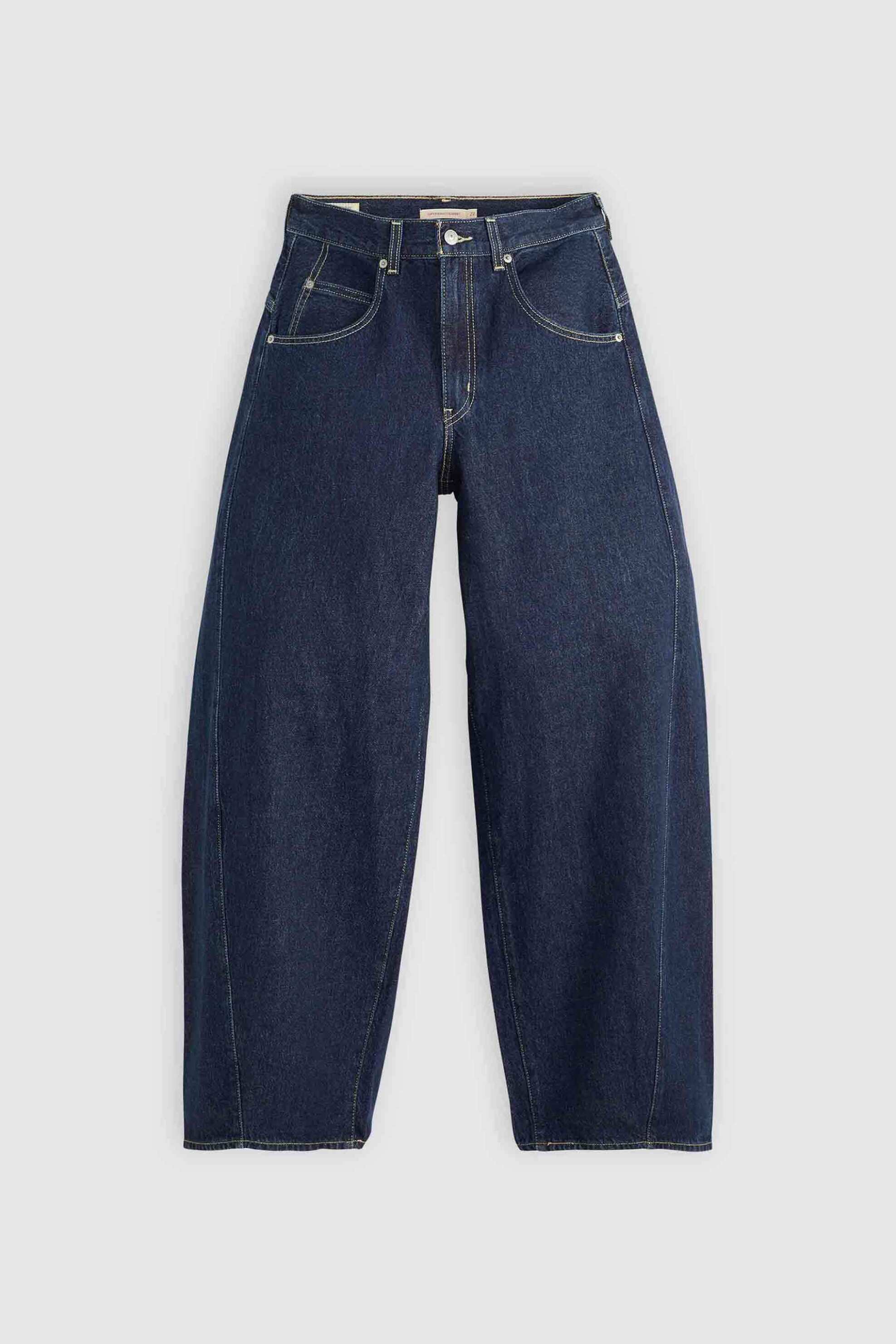 Levi's® γυναικείο τζιν παντελόνι ψηλόμεσο πεντάτσεπο Loose Fit "Super Baggy Barrel" - 003NF0001 Denim Blue Σκούρο φωτογραφία