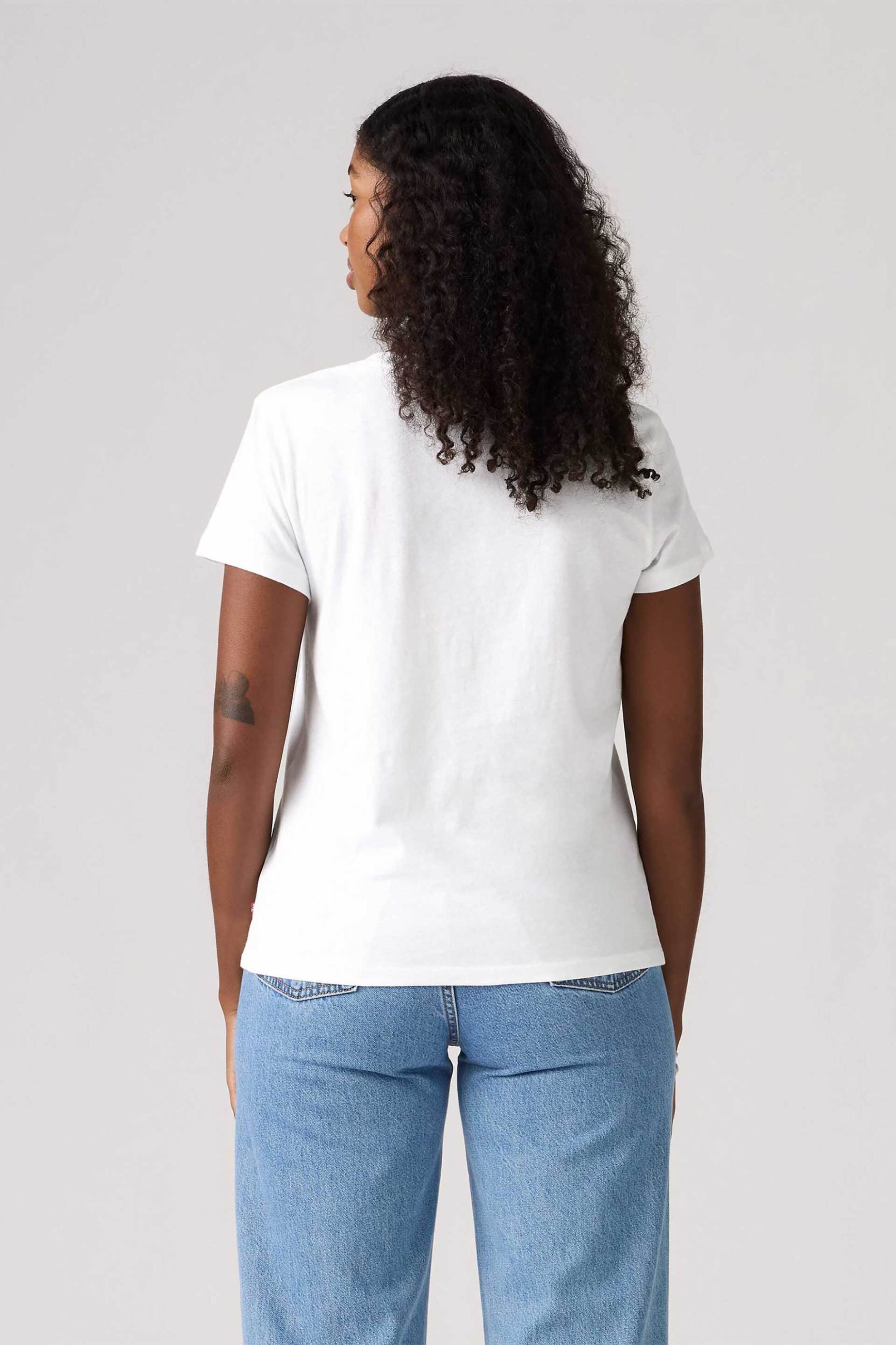LEVI'S Levi's® γυναικείο T-shirt μονόχρωμο "Perfect Tee" - 173693271 Λευκό - 3