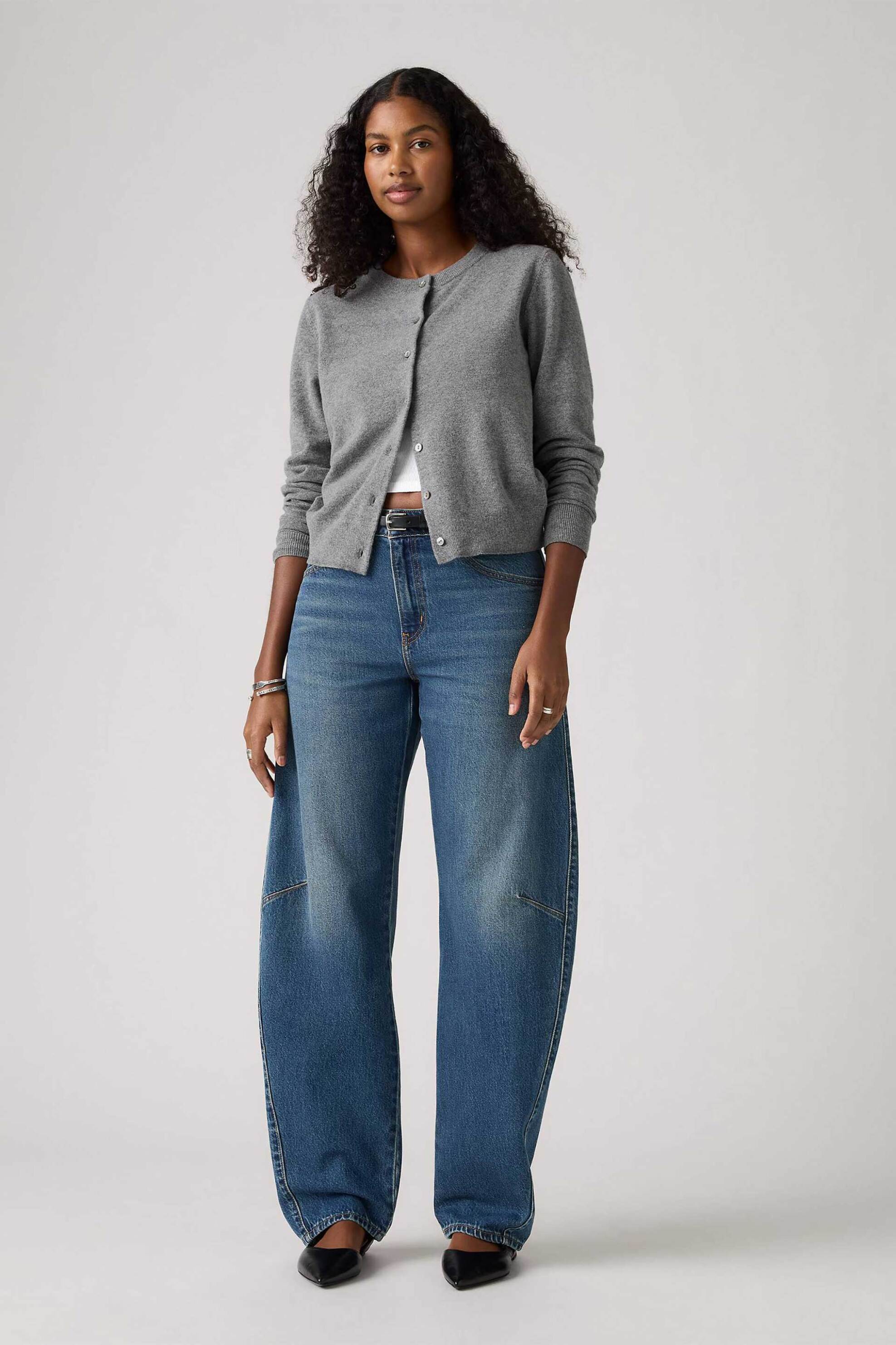 LEVI'S Levi's® γυναικείο τζιν παντελόνι ψηλόμεσο πεντάτσεπο Loose Fit "Baggy Dad®" - 0039A0001 Denim Blue