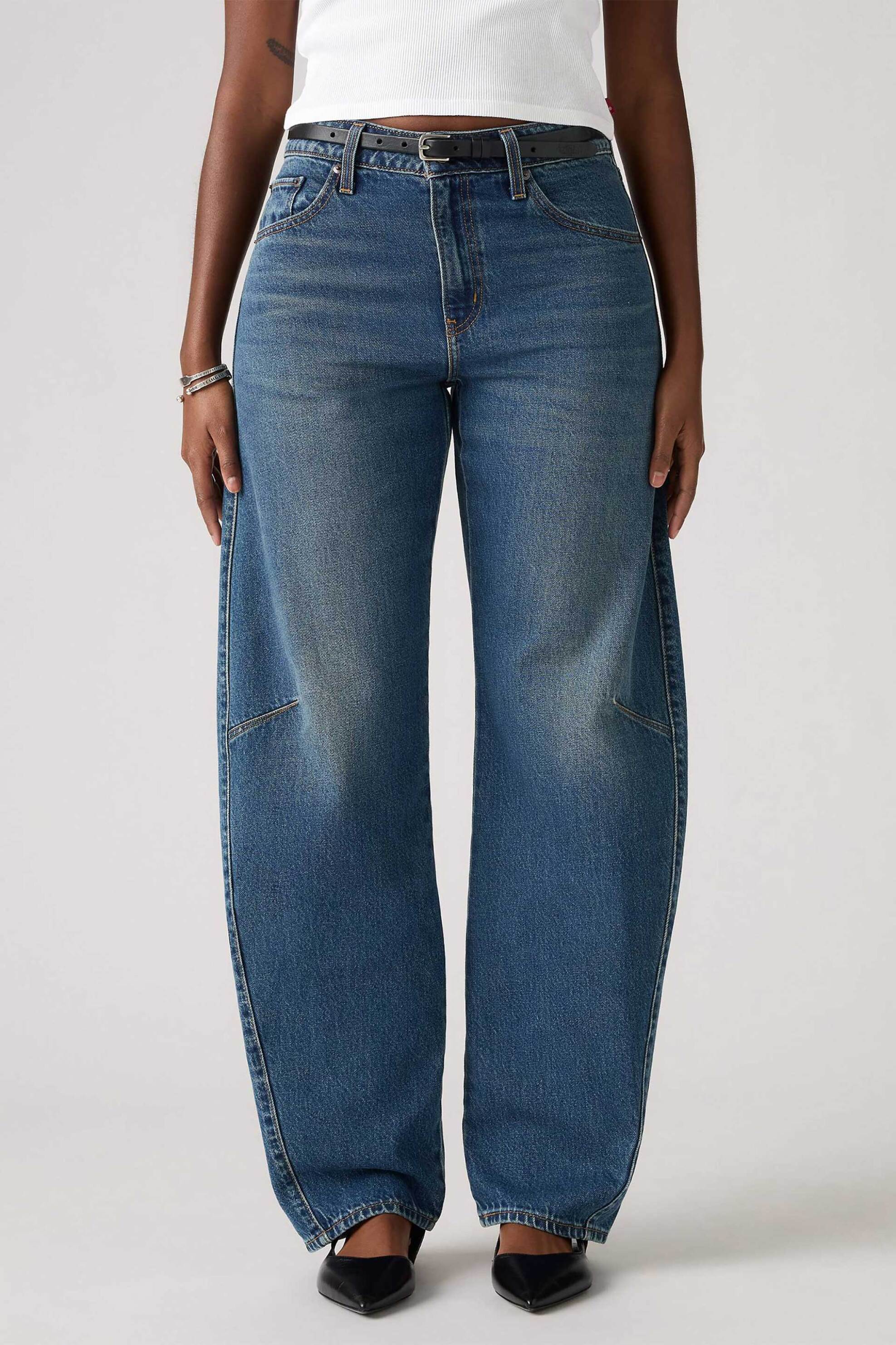 Levi's® γυναικείο τζιν παντελόνι ψηλόμεσο πεντάτσεπο Loose Fit "Baggy Dad®" - 0039A0001 Denim Blue φωτογραφία