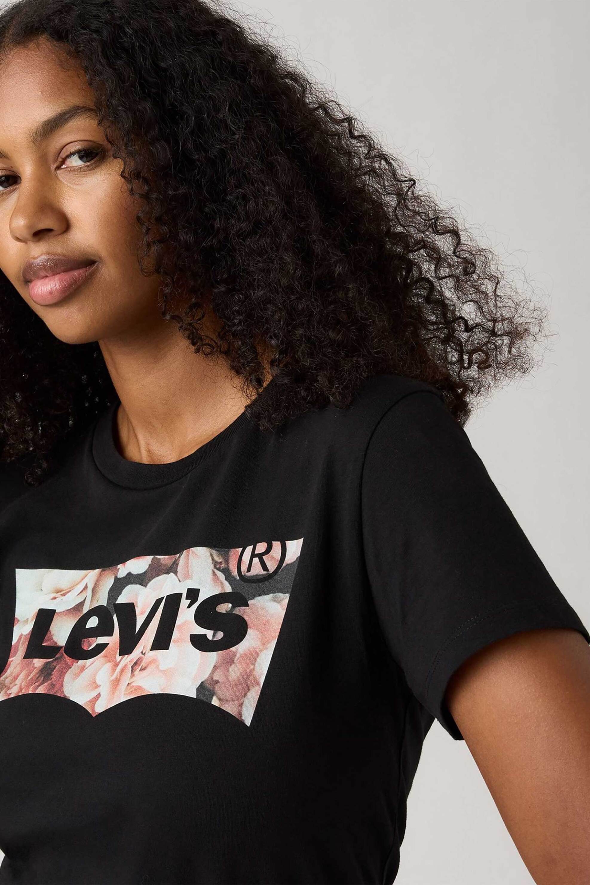 LEVI'S Levi's® γυναικείο T-shirt μονόχρωμο "Perfect Tee" - 173690632 Μαύρο - 2