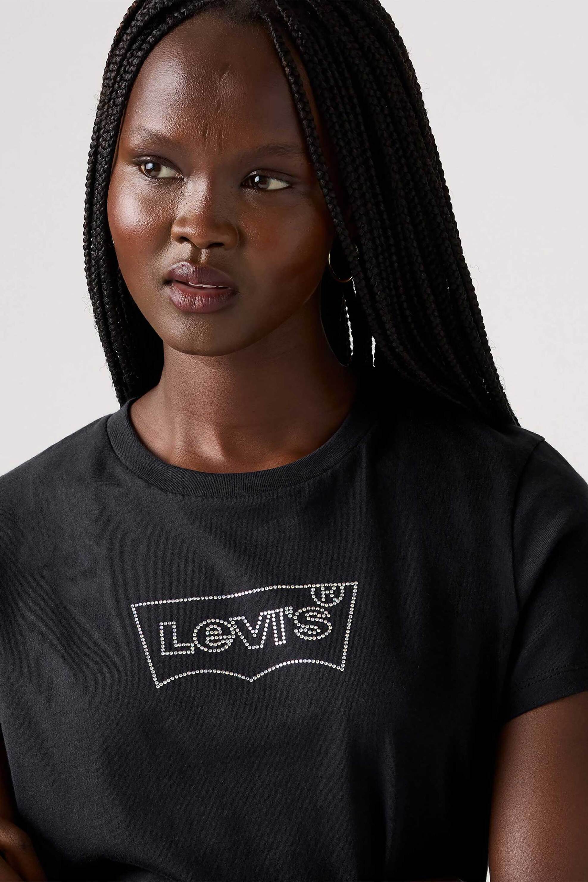 Levi's® γυναικείο T-shirt μονόχρωμο "Perfect Tee" - 173693272 Μαύρο φωτογραφία