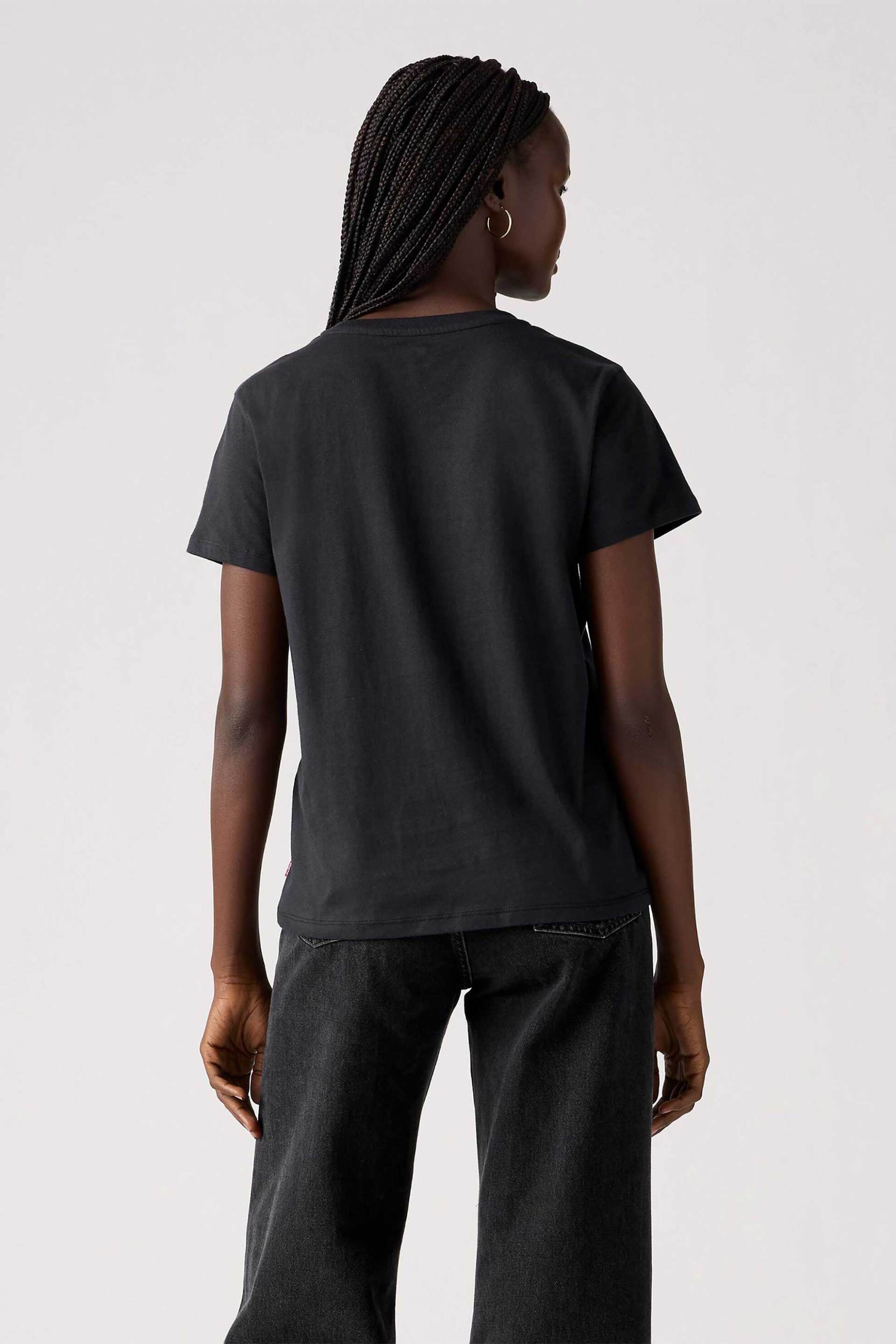 Levi's® γυναικείο T-shirt μονόχρωμο "Perfect Tee" - 173693272 Μαύρο φωτογραφία