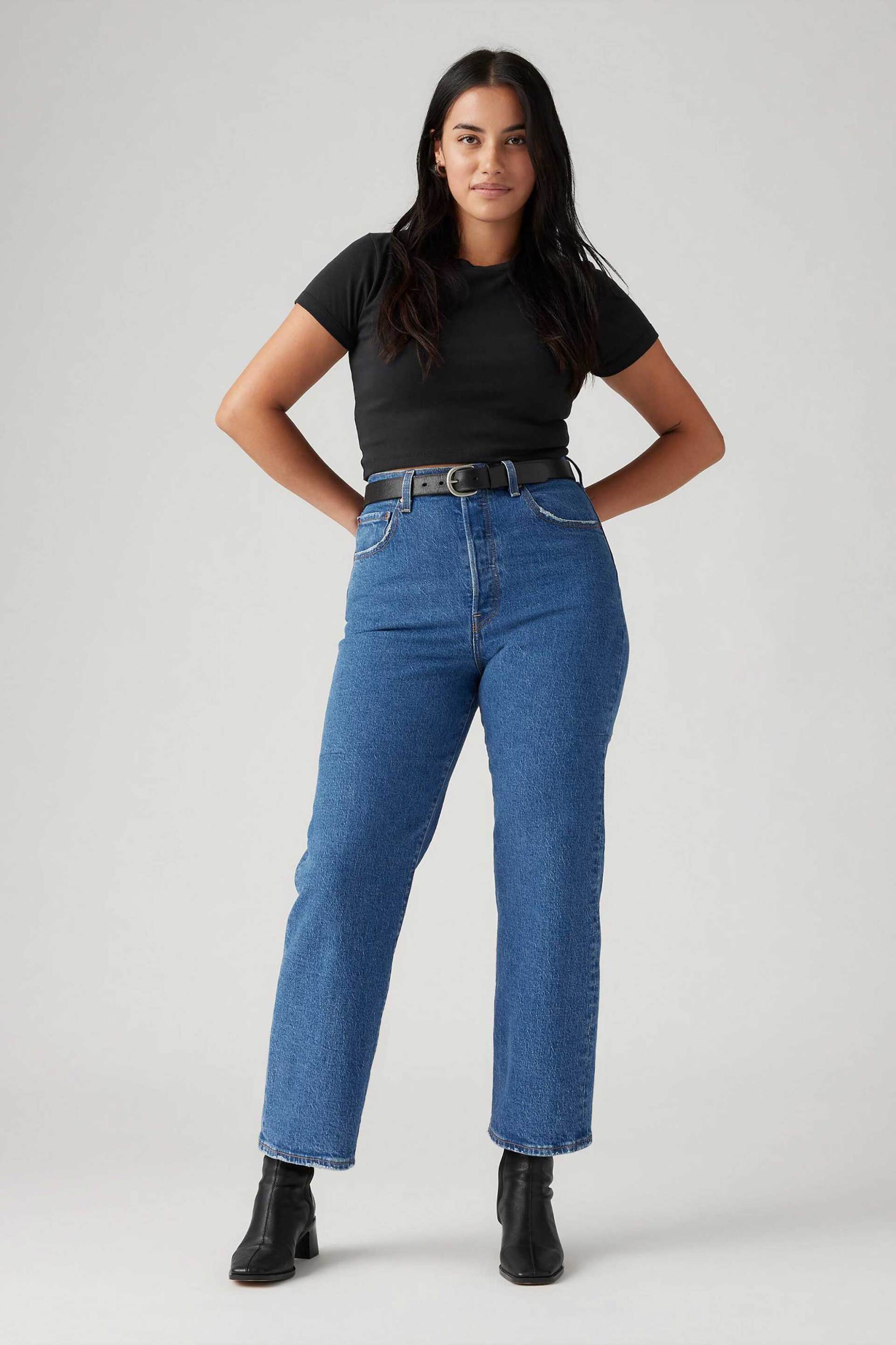 Levi's® γυναικείο τζιν Straight Fit "Ribcage Straight Ankle" - 726930117 Denim Blue