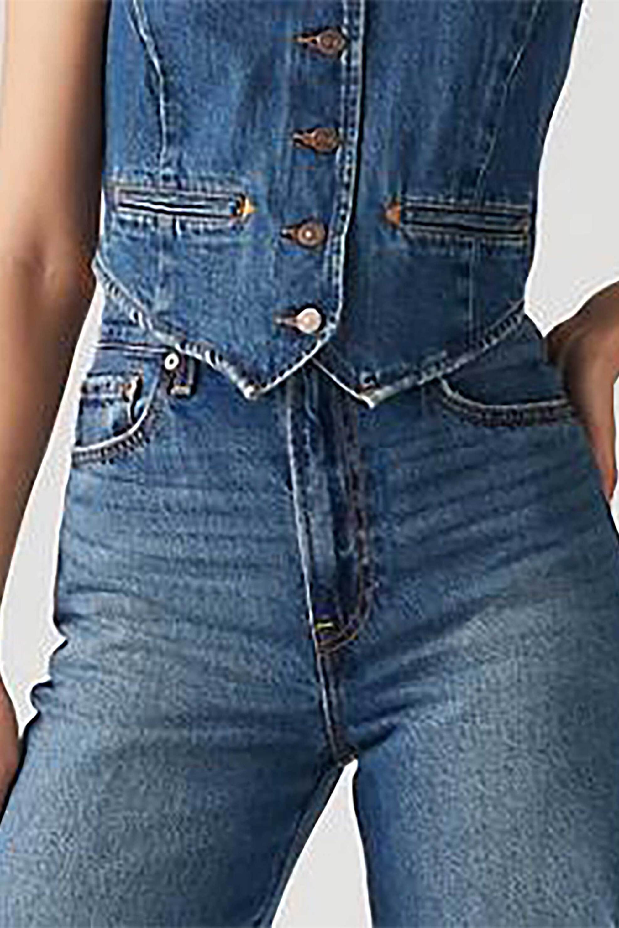 Levi's® γυναικείο τζιν παντελόνι ψηλόμεσο πεντάτσεπο Wide Leg "Ribcage" - A60810012 Denim Blue φωτογραφία