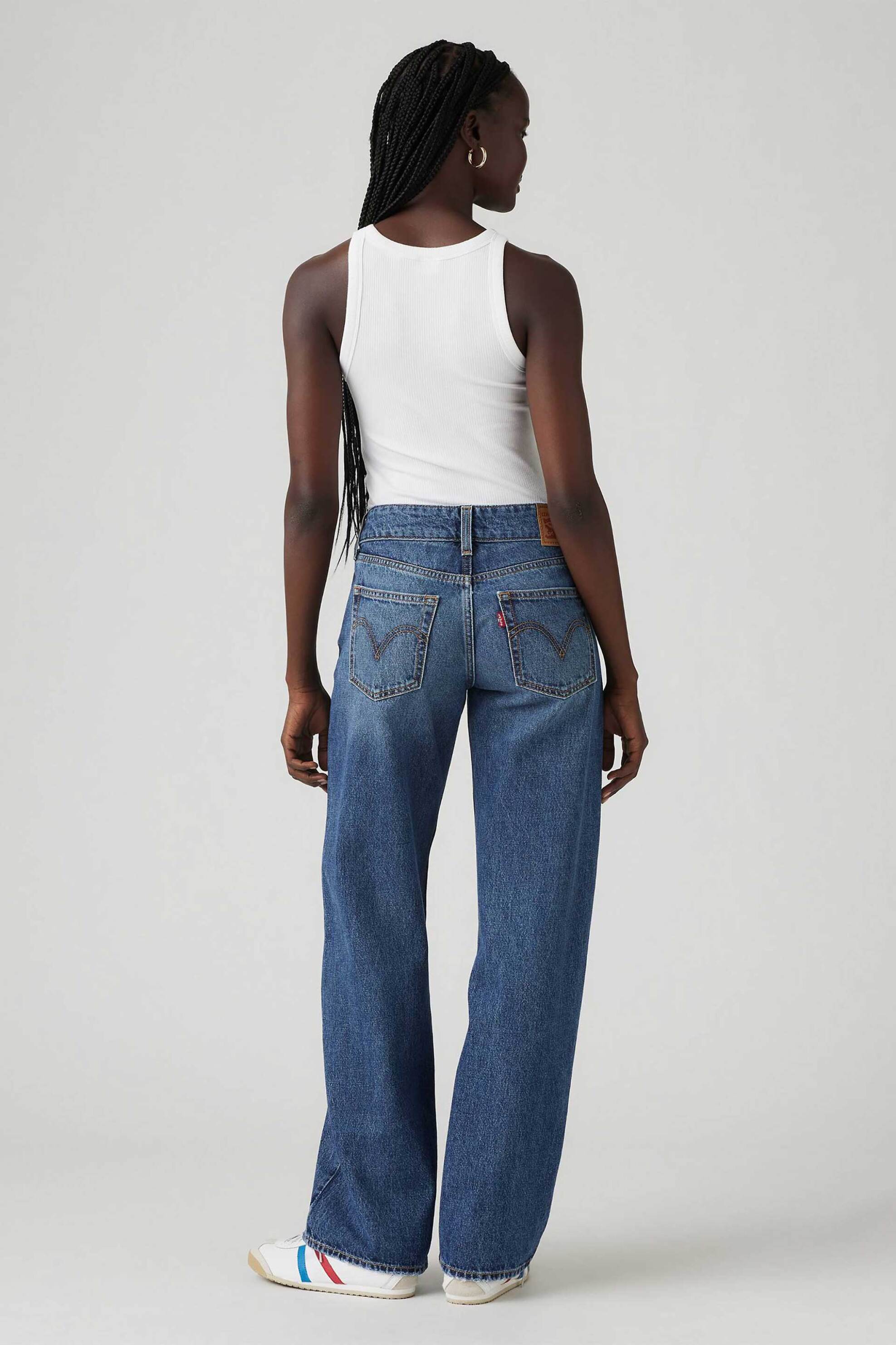 Levi's® γυναικείο τζιν παντελόνι πεντάτσεπο Loose Fit "Superlow" - A74980008 Denim Blue Σκούρο φωτογραφία