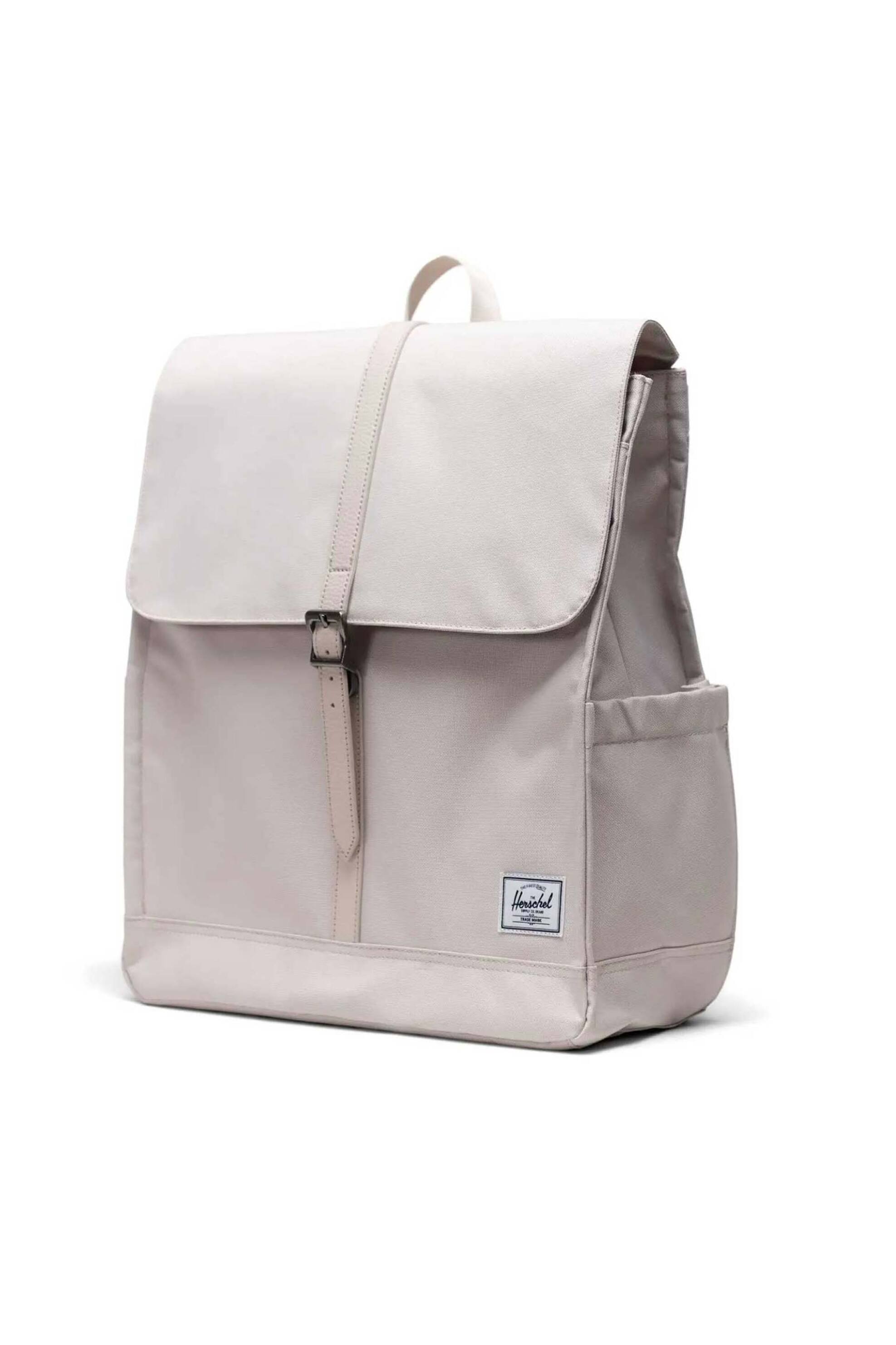 Herschel unisex backpack μονόχρωμο με contrast logo patch "City" 16 L - 66UBCL01336 Εκρού φωτογραφία