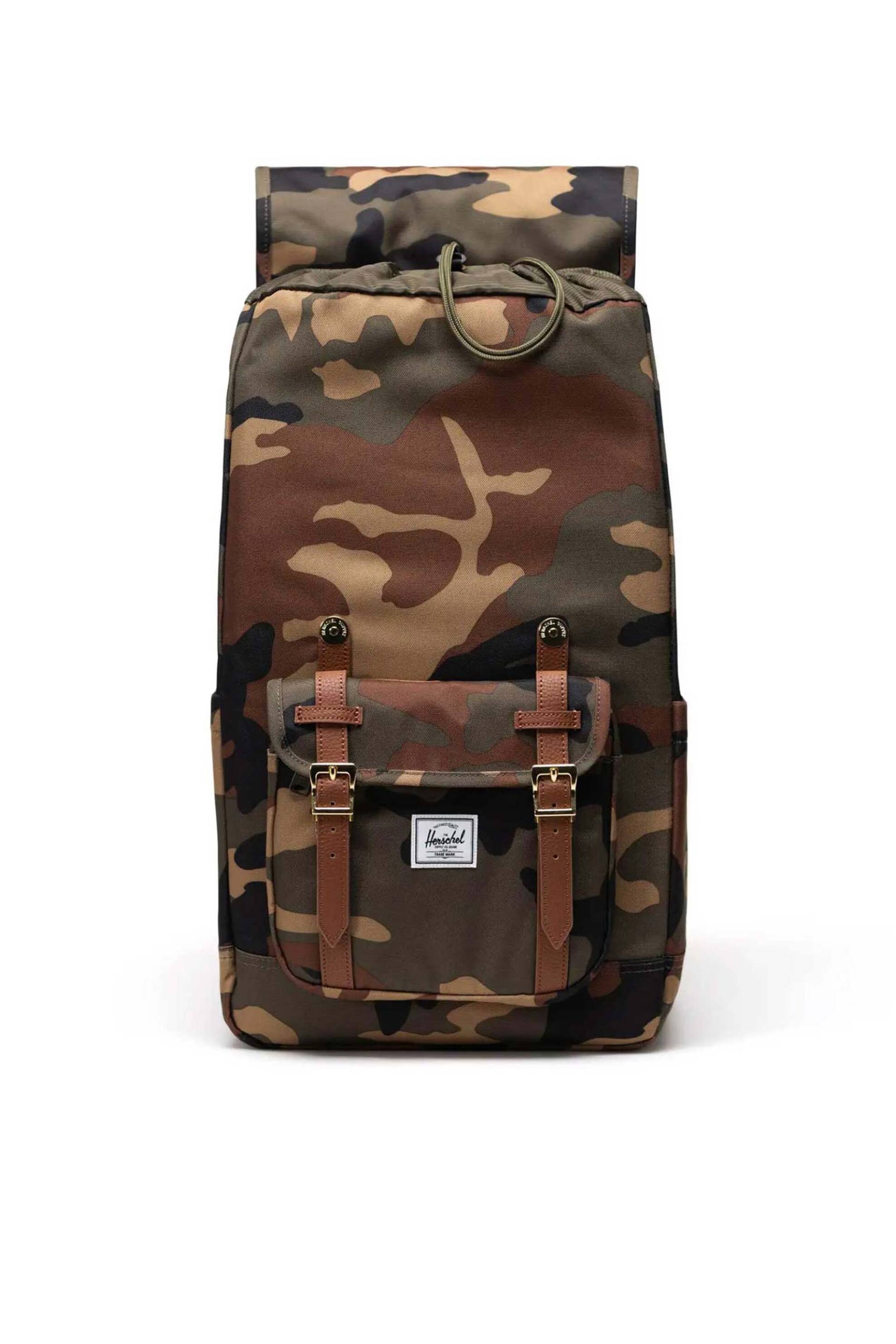 Herschel unisex backpack με camo print και contrast logo patch "Little America™" 30 L - 66UBCL01907 Χακί φωτογραφία