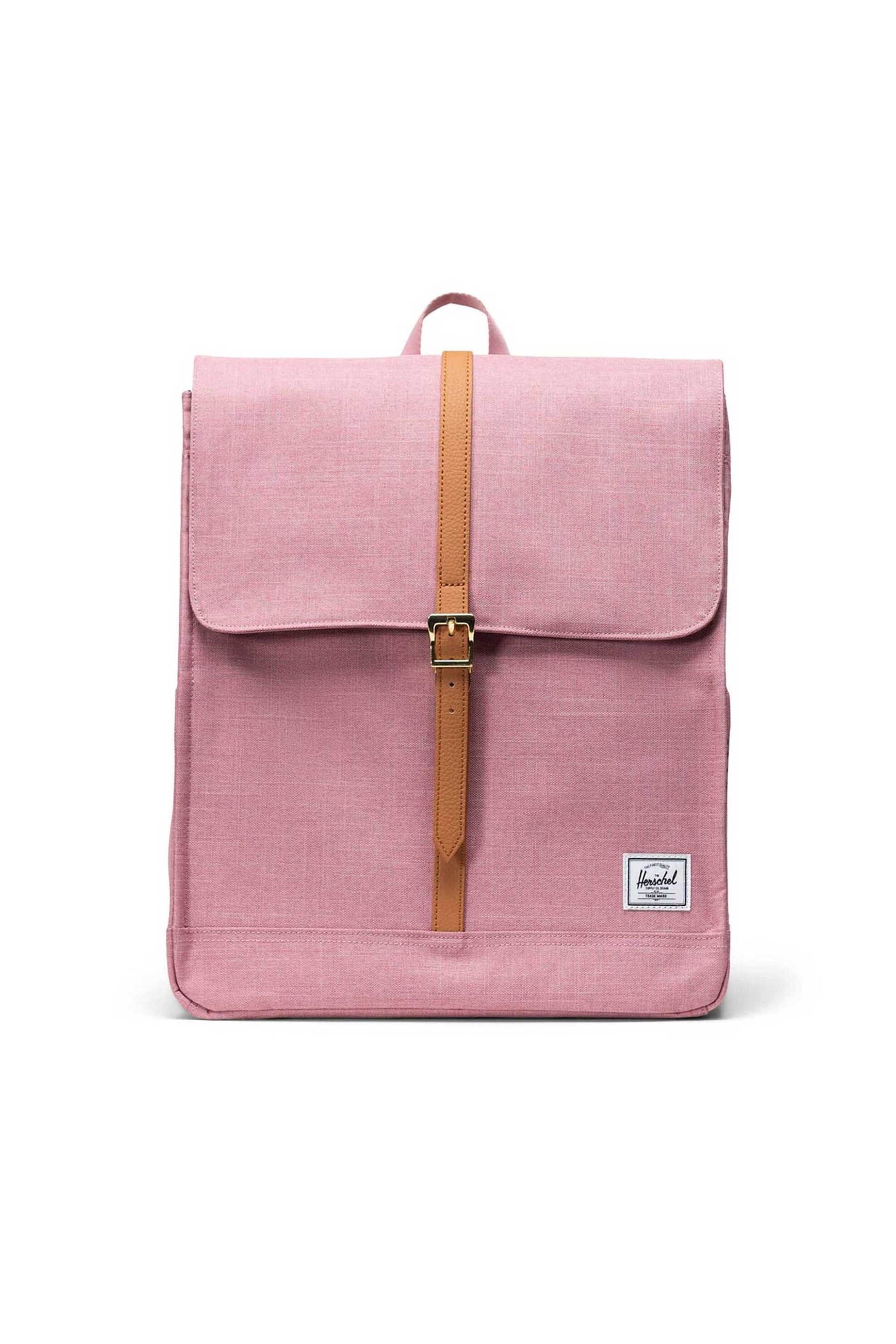 Herschel unisex backpack μονόχρωμο με contrast logo patch "City" 16 L - 66UBCL01947 Σάπιο Μήλο