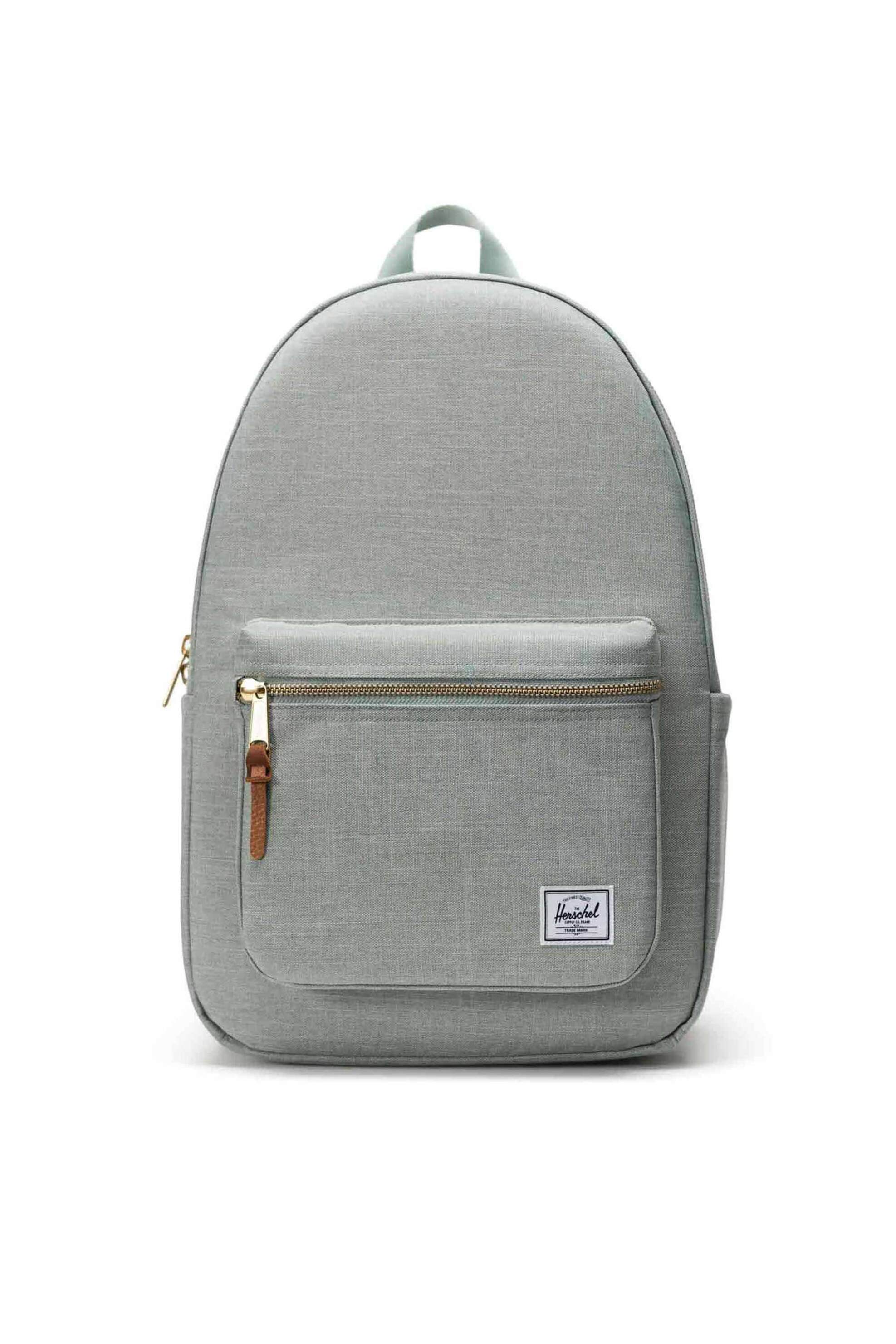 Herschel unisex backpack μονόχρωμο με contrast logo print "Settlement" 23 L - 66UBCL01942 Πράσινο Ανοιχτό
