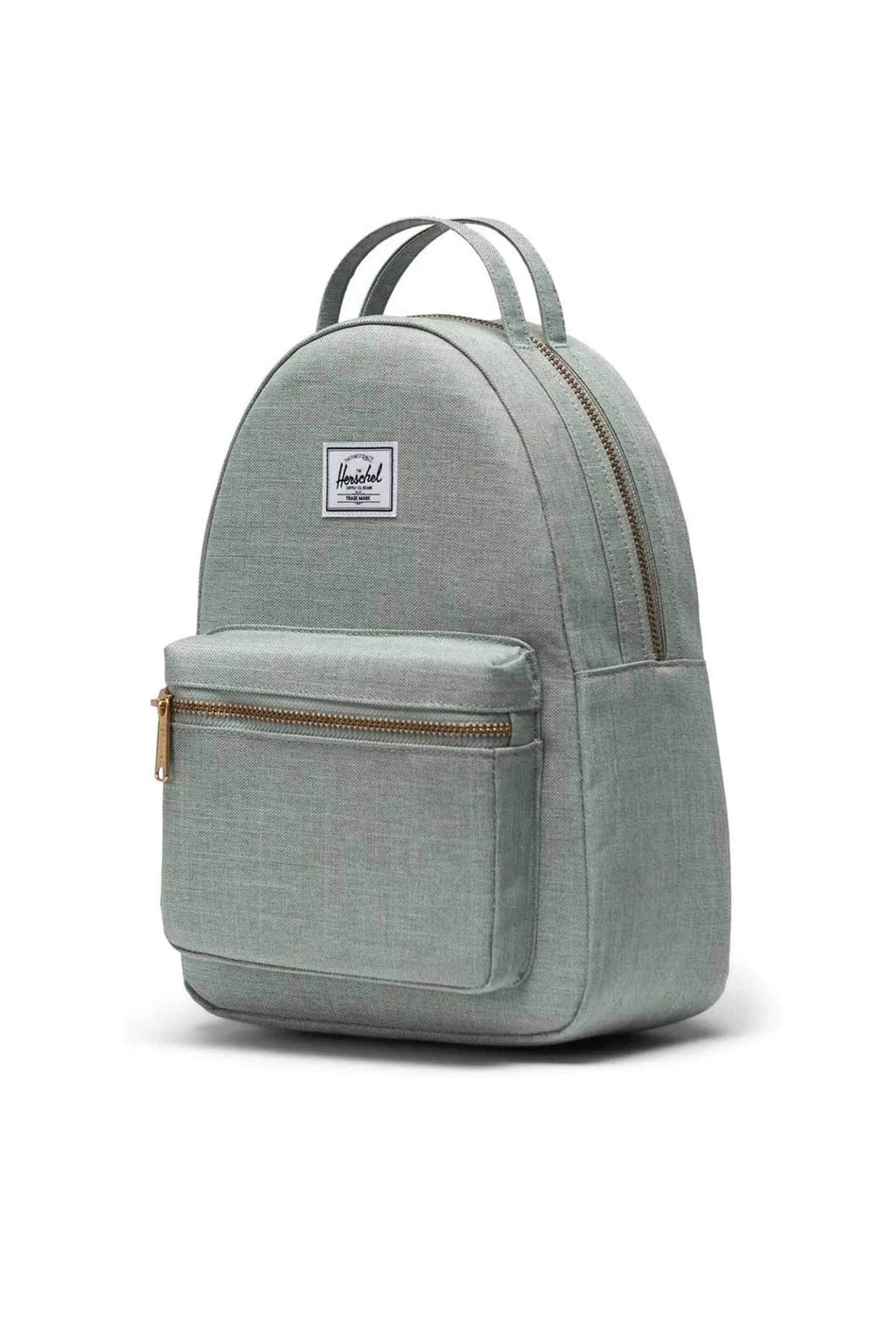Herschel unisex backpack μονόχρωμο με contrast logo patch "Nova™ Mini" 9 L - 66UBCL01955 Πράσινο Ανοιχτό φωτογραφία