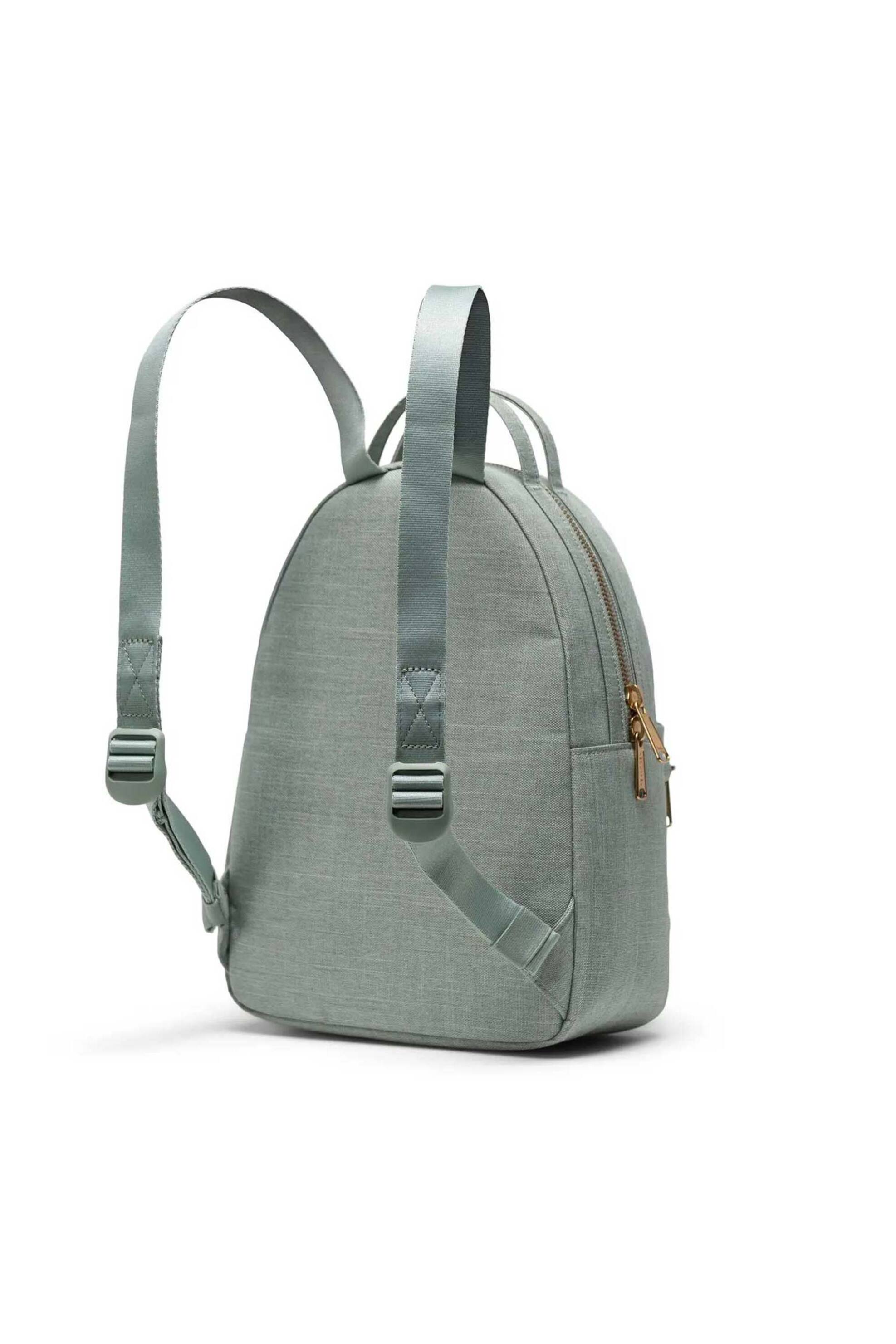Herschel unisex backpack μονόχρωμο με contrast logo patch "Nova™ Mini" 9 L - 66UBCL01955 Πράσινο Ανοιχτό φωτογραφία