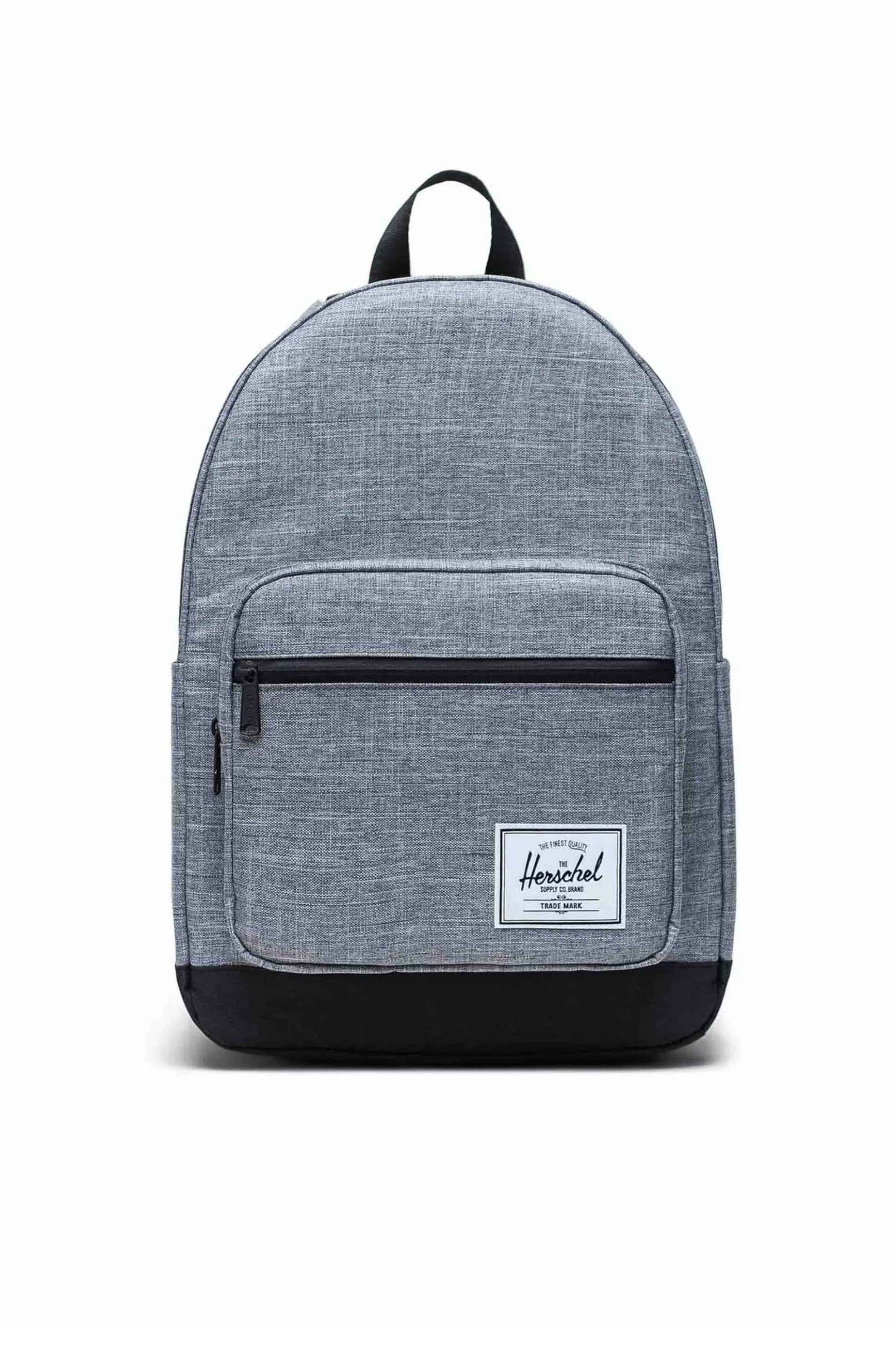 Herschel unisex backpack μονόχρωμο με contrast logo patch "Pop Quiz™" 25 L - 66UBCL00949 Γκρι