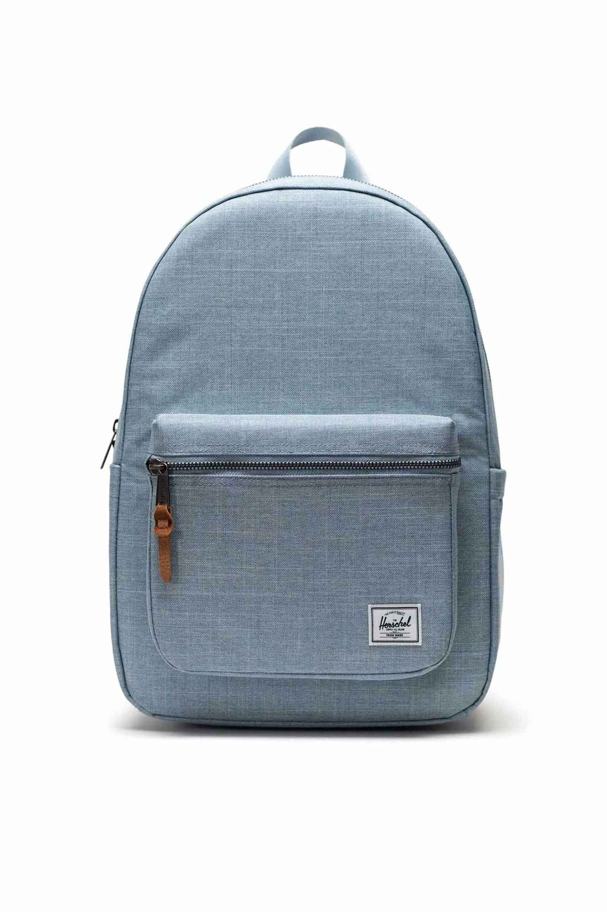 Herschel unisex backpack μονόχρωμο με contrast logo print "Settlement" 23 L - 66UBCL02007 Μπλε Ανοιχτό