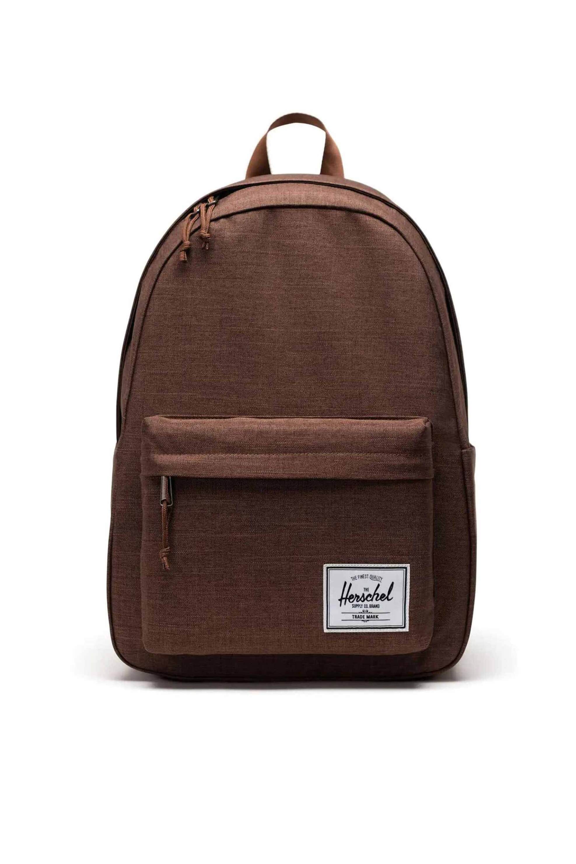 Herschel unisex backpack μονόχρωμο με contrast logo print "Classic XL" 26 L - 66UBCL02013 Καφέ
