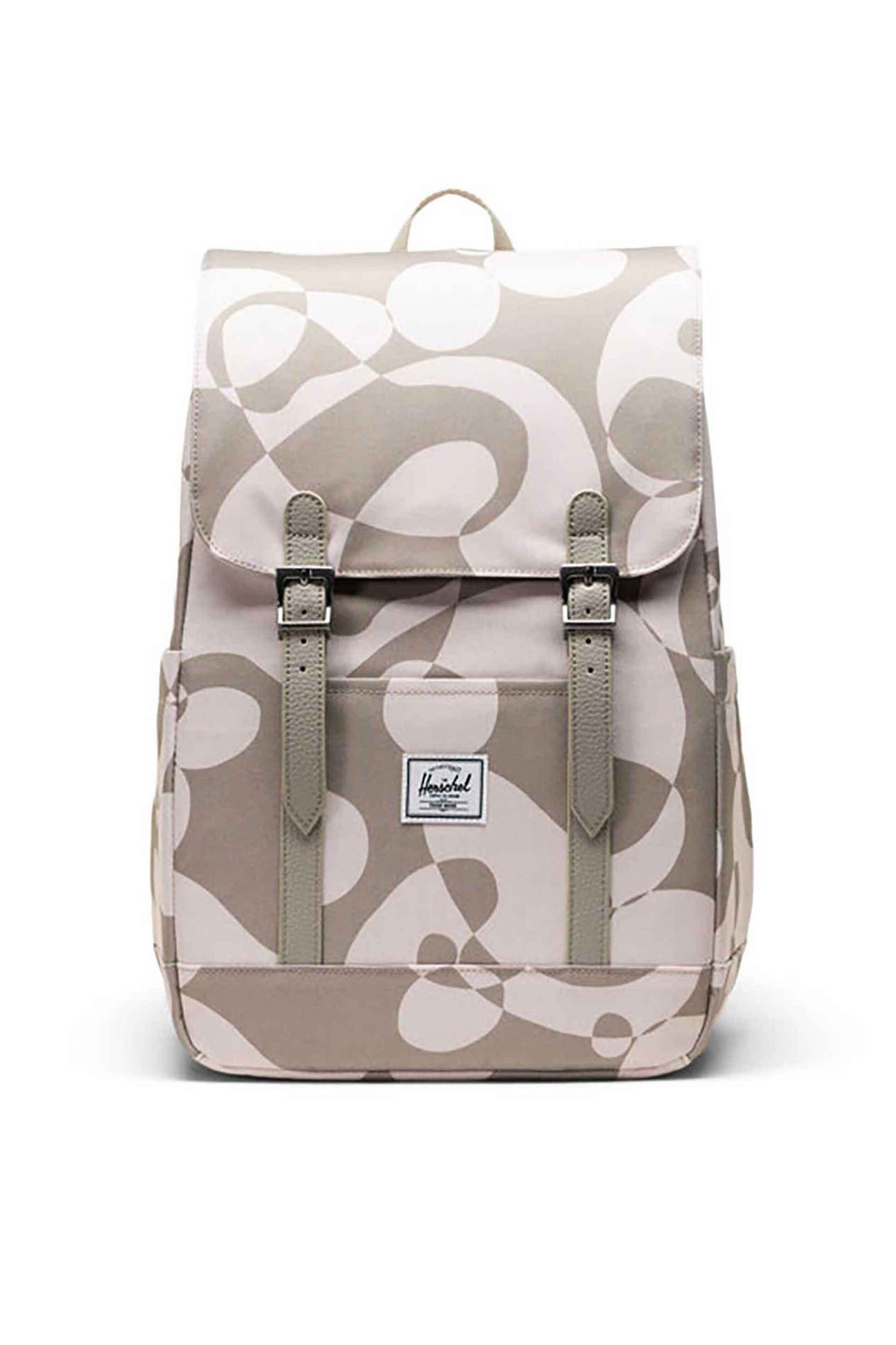 Herschel unisex backpack με all-over print και contrast logo patch "Retreat™ Small" 17 L - 66UBCL02027 Μπεζ