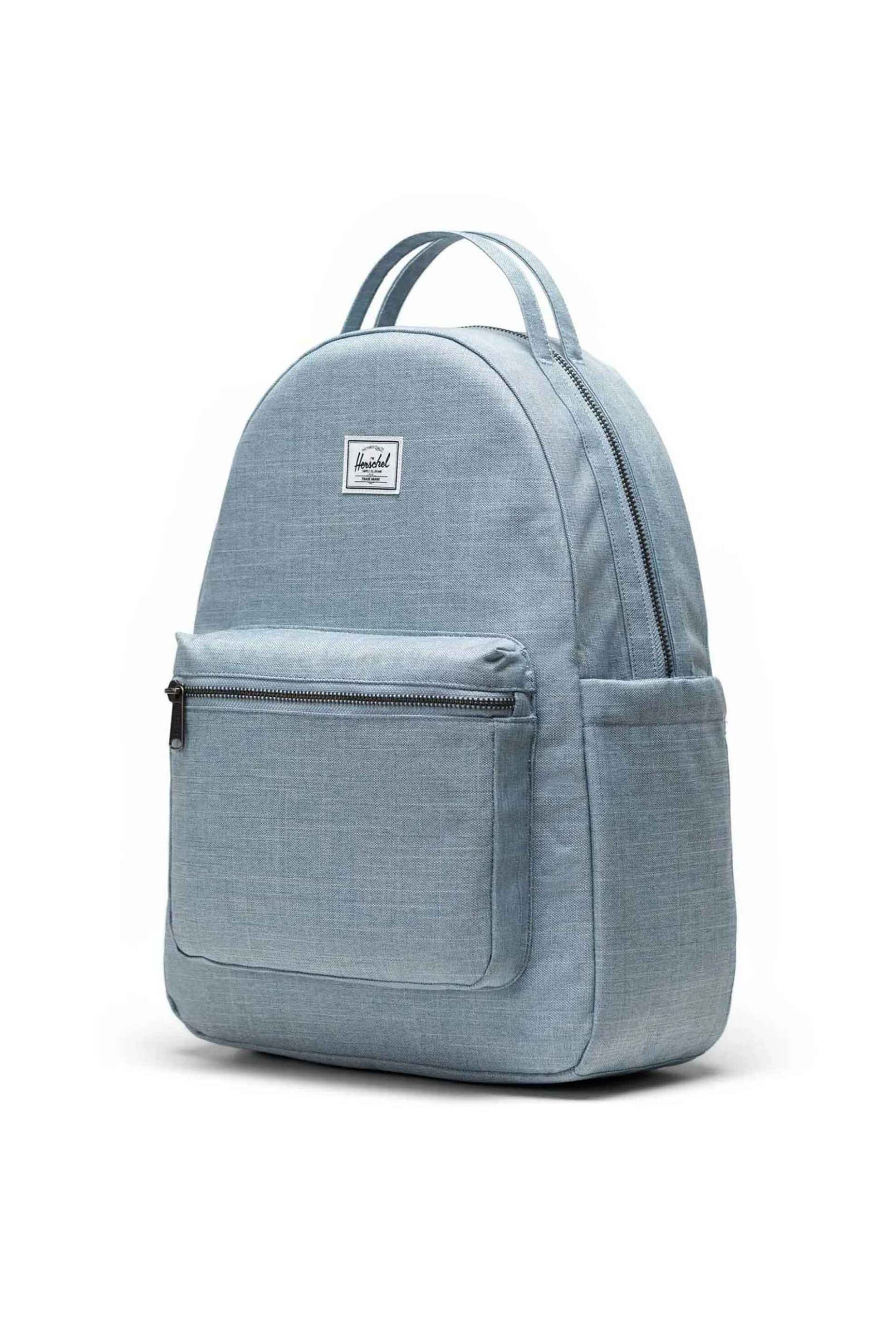 Herschel unisex backpack μονόχρωμο με contrast logo patch "Nova™" 18 L - 66UBCL02003 Μπλε Ανοιχτό φωτογραφία