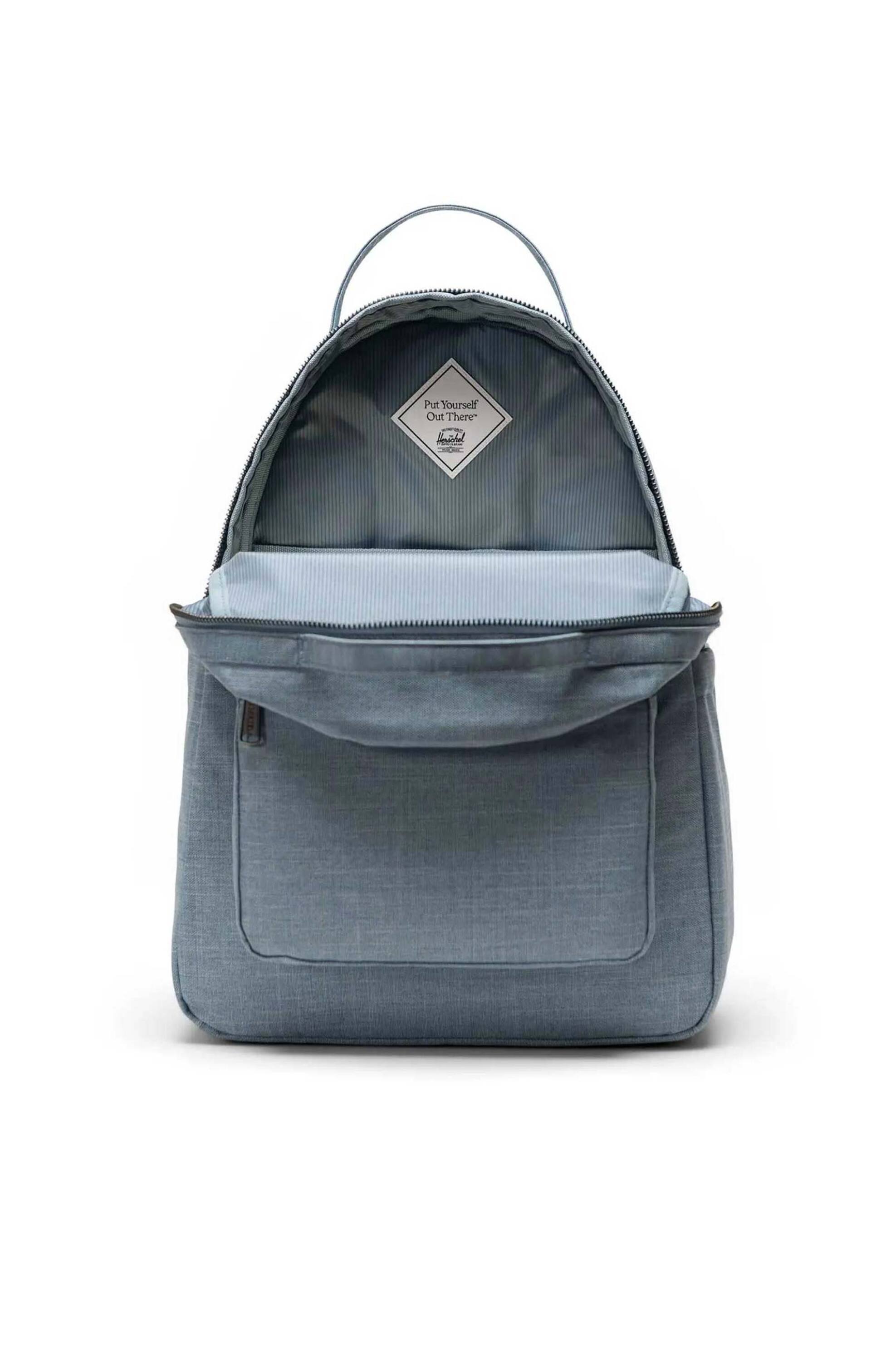 Herschel unisex backpack μονόχρωμο με contrast logo patch "Nova™" 18 L - 66UBCL02003 Μπλε Ανοιχτό φωτογραφία