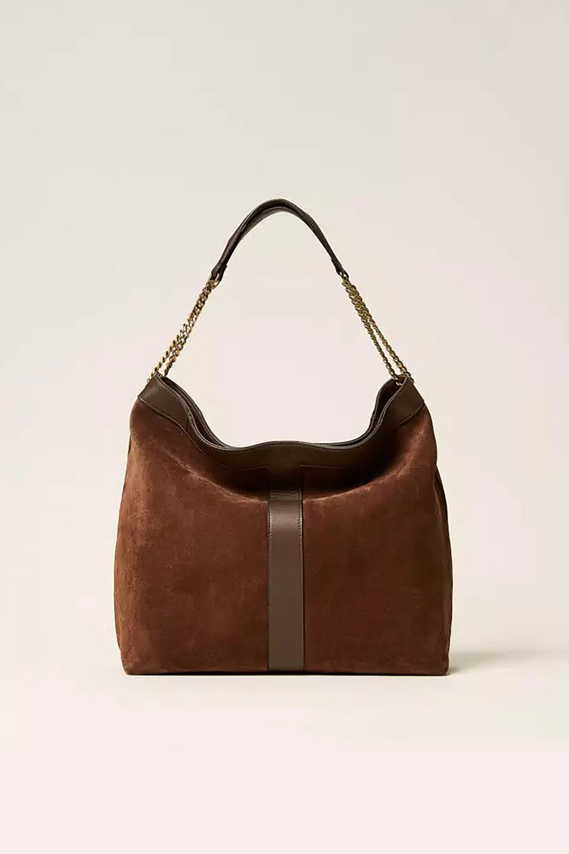 TWINSET Twinset γυναικεία τσάντα ώμου suede hobo - 262TD8160 Καφέ