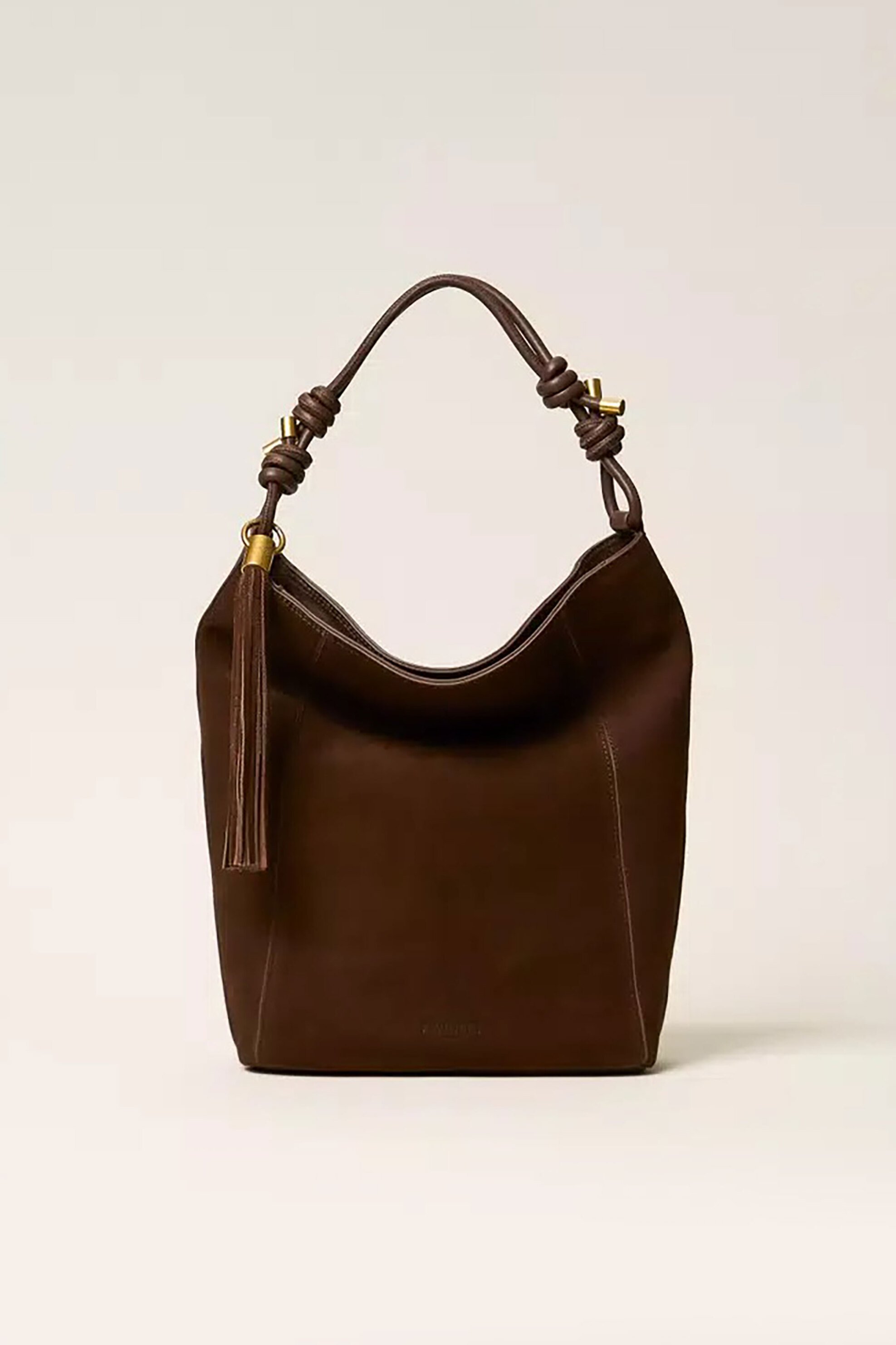 TWINSET Twinset γυναικεία τσάντα ώμου suede bucket - 262TD8230 Καφέ