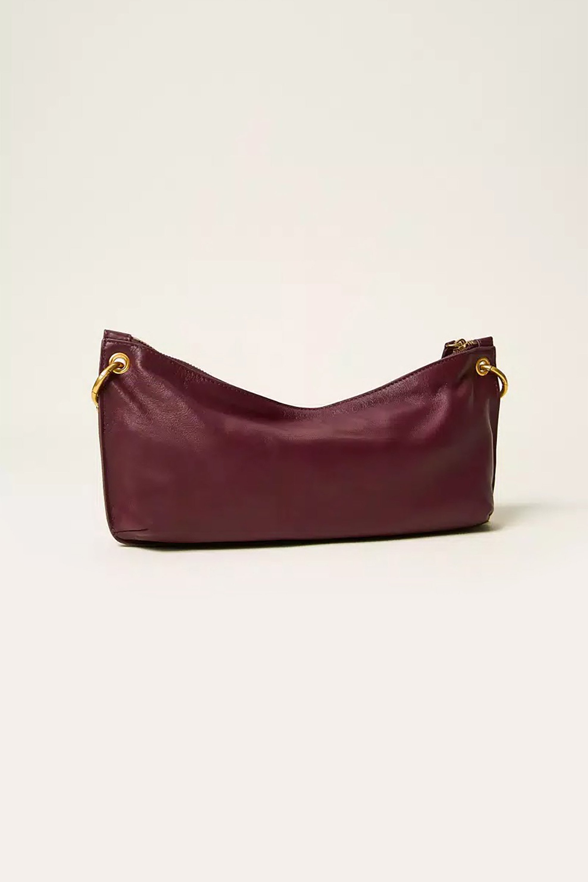 TWINSET Twinset γυναικεία τσάντα ώμου hobo με μεταλλική φούντα - 262TD8250 Μπορντό - 4
