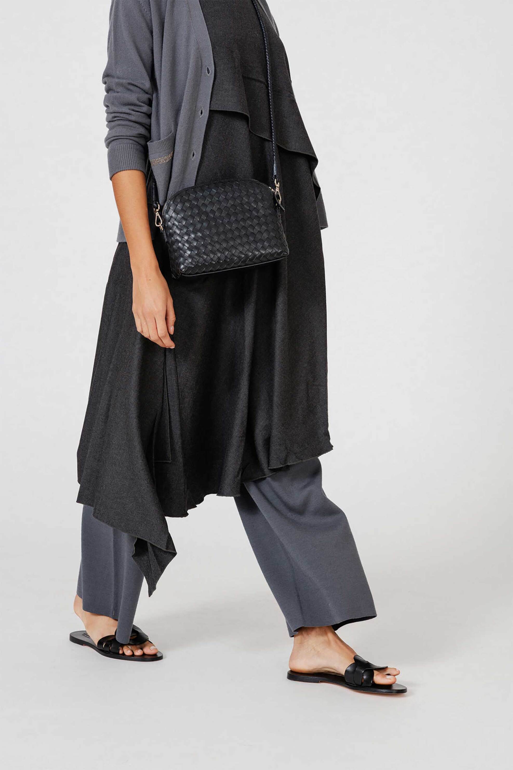 Dragon Diffusion γυναικείο mini bag "Chunky Fellini Pochette" - 8011 Μαύρο φωτογραφία