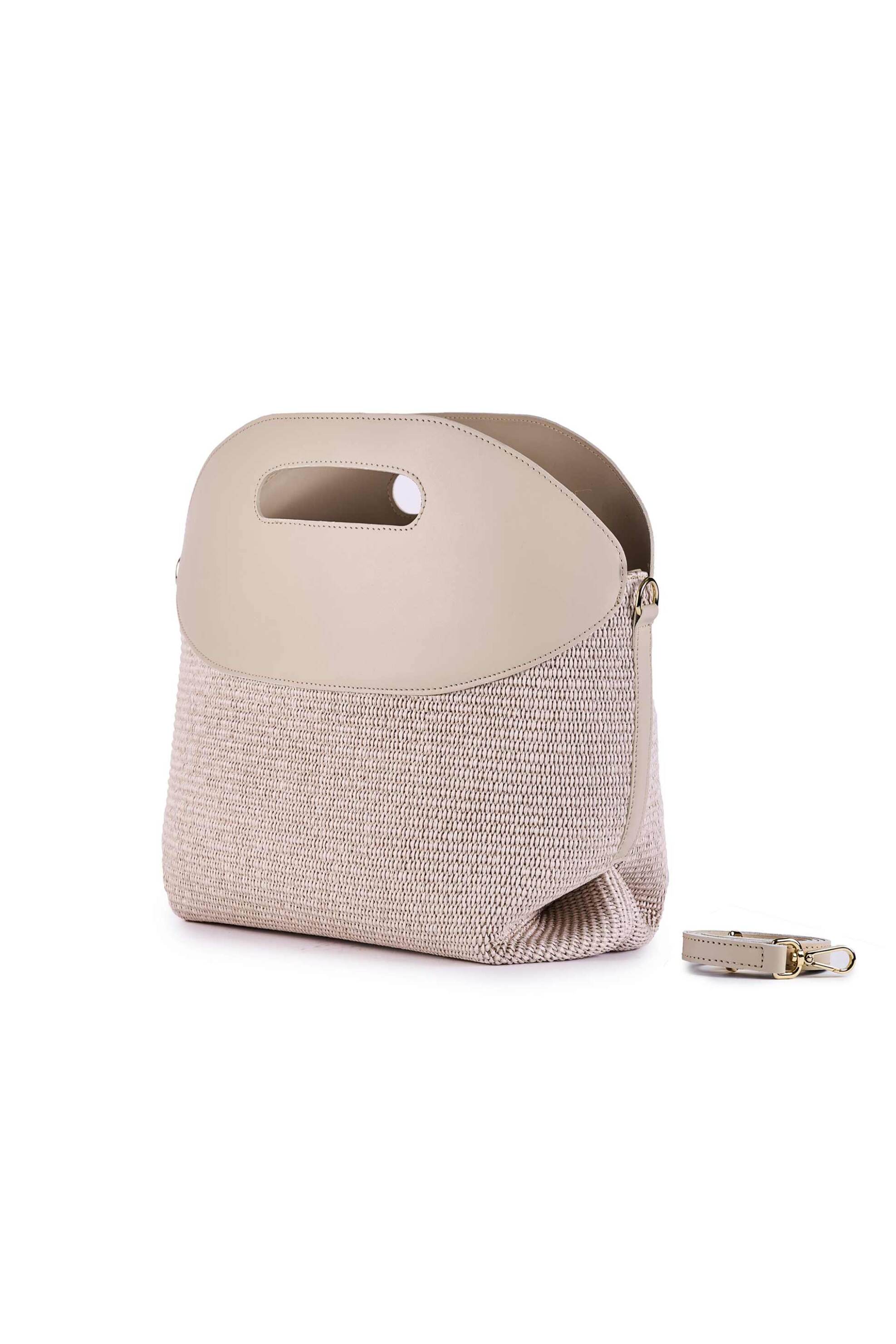 ViaMailBag γυναικεία χειροποίητη τσάντα χειρός "Fleur Unit" - FLEUR/UNIT/SS25 Εκρού φωτογραφία