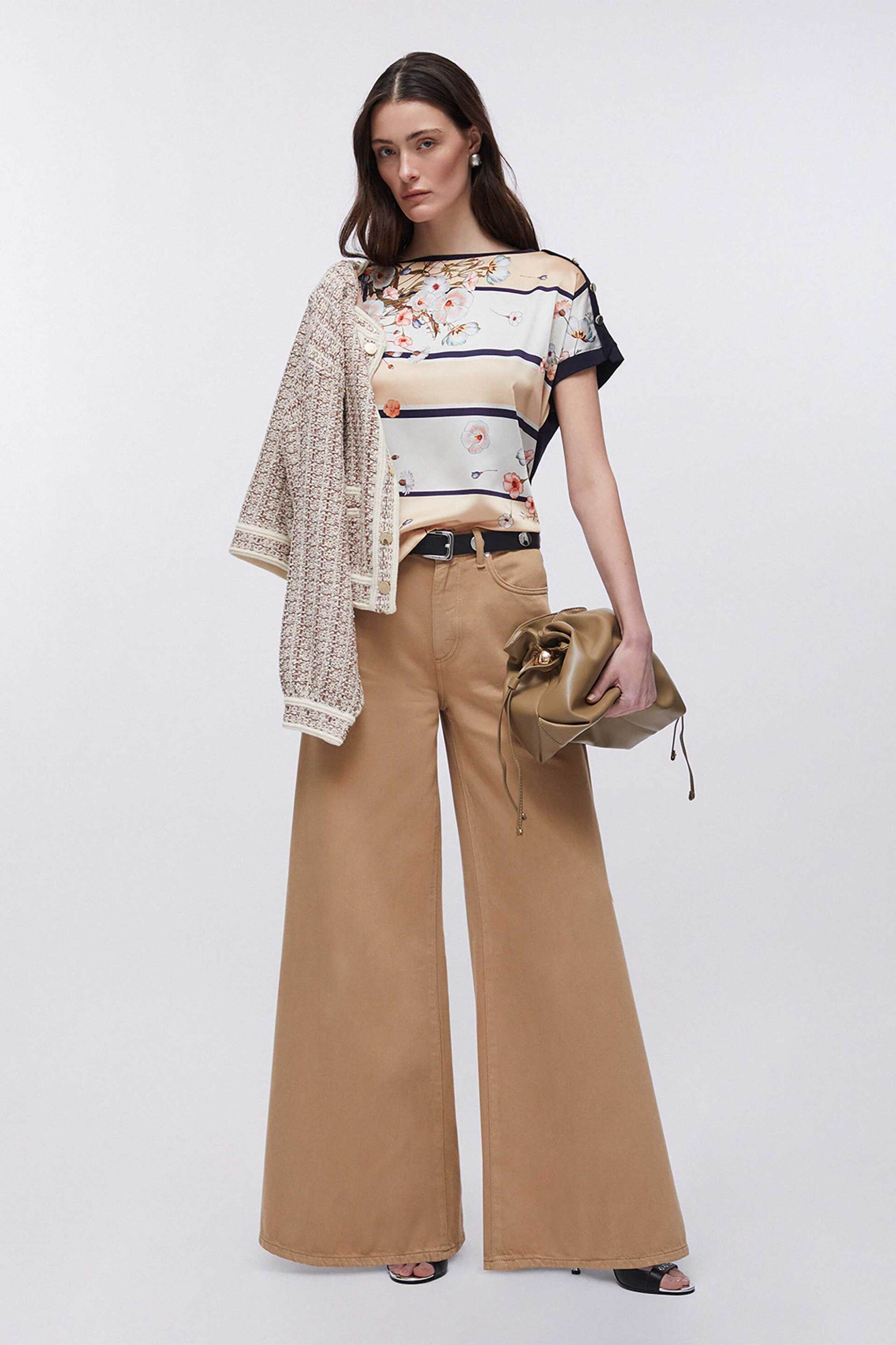 LIU JO Liu Jo γυναικείο T-shirt με floral print - WA6437J6308 Λευκό - 2