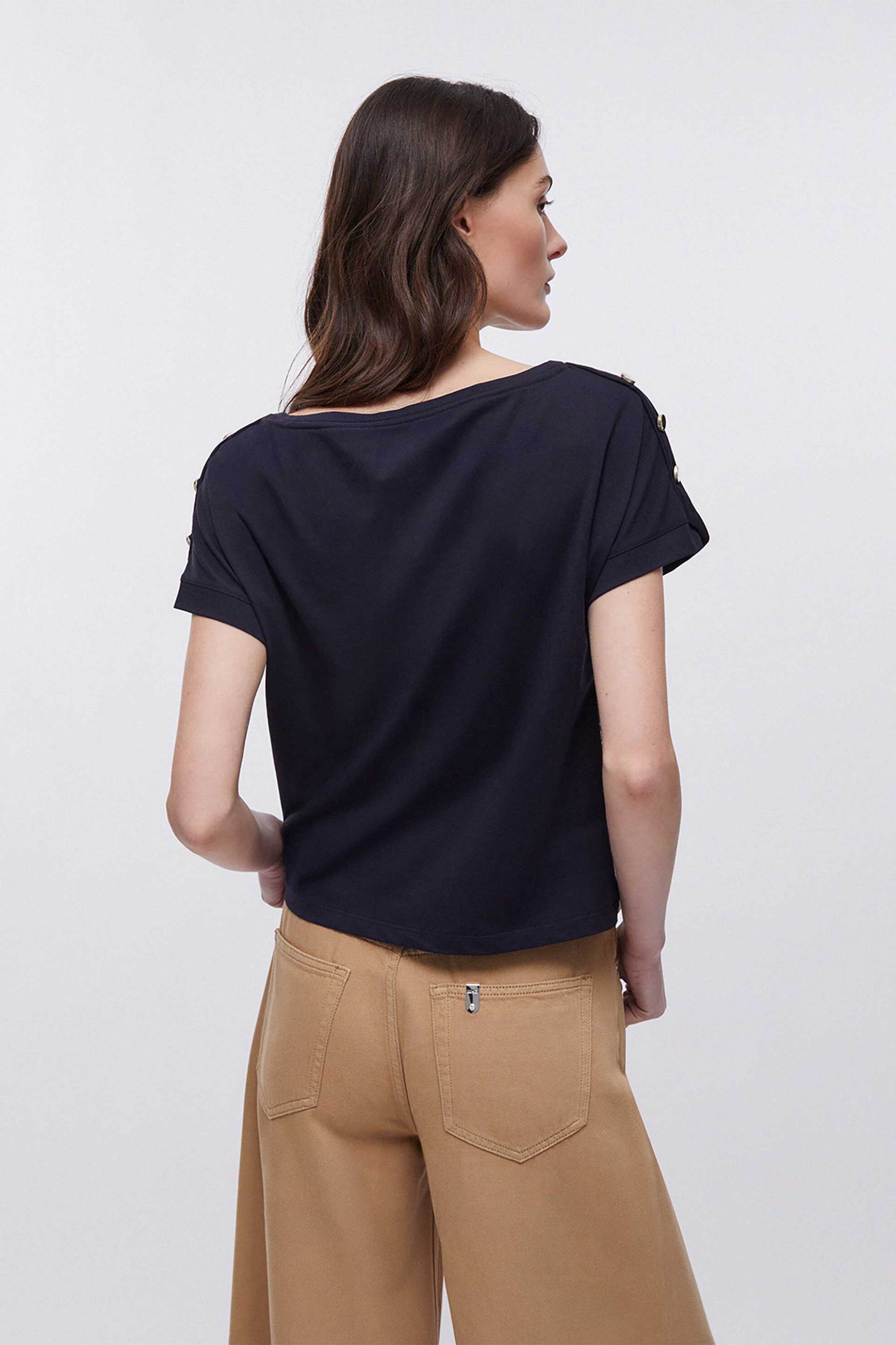 LIU JO Liu Jo γυναικείο T-shirt με floral print - WA6437J6308 Λευκό - 3