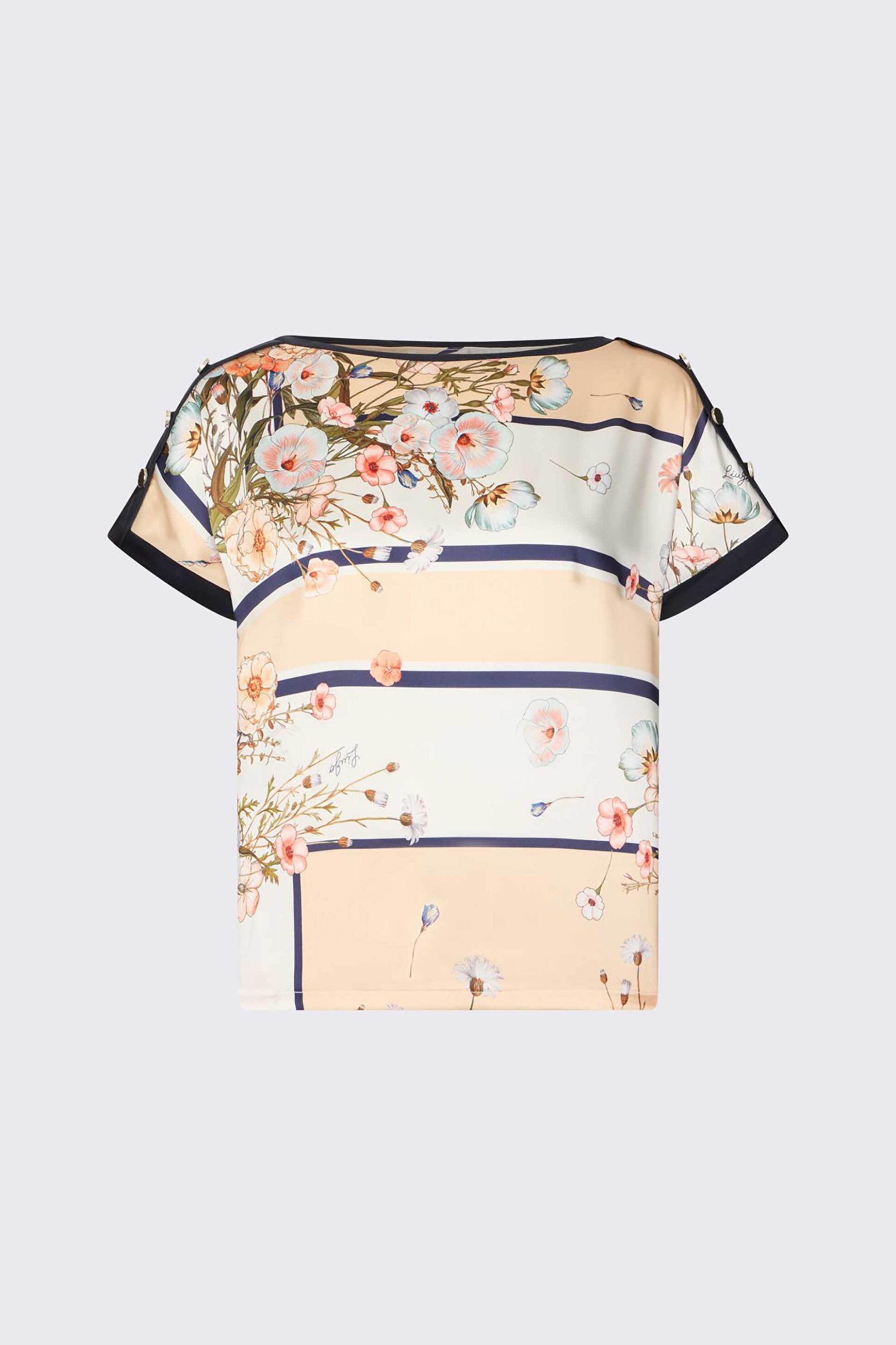 Liu Jo Γυναικείο T-Shirt με Floral Print - Wa6437J6308 Λευκό