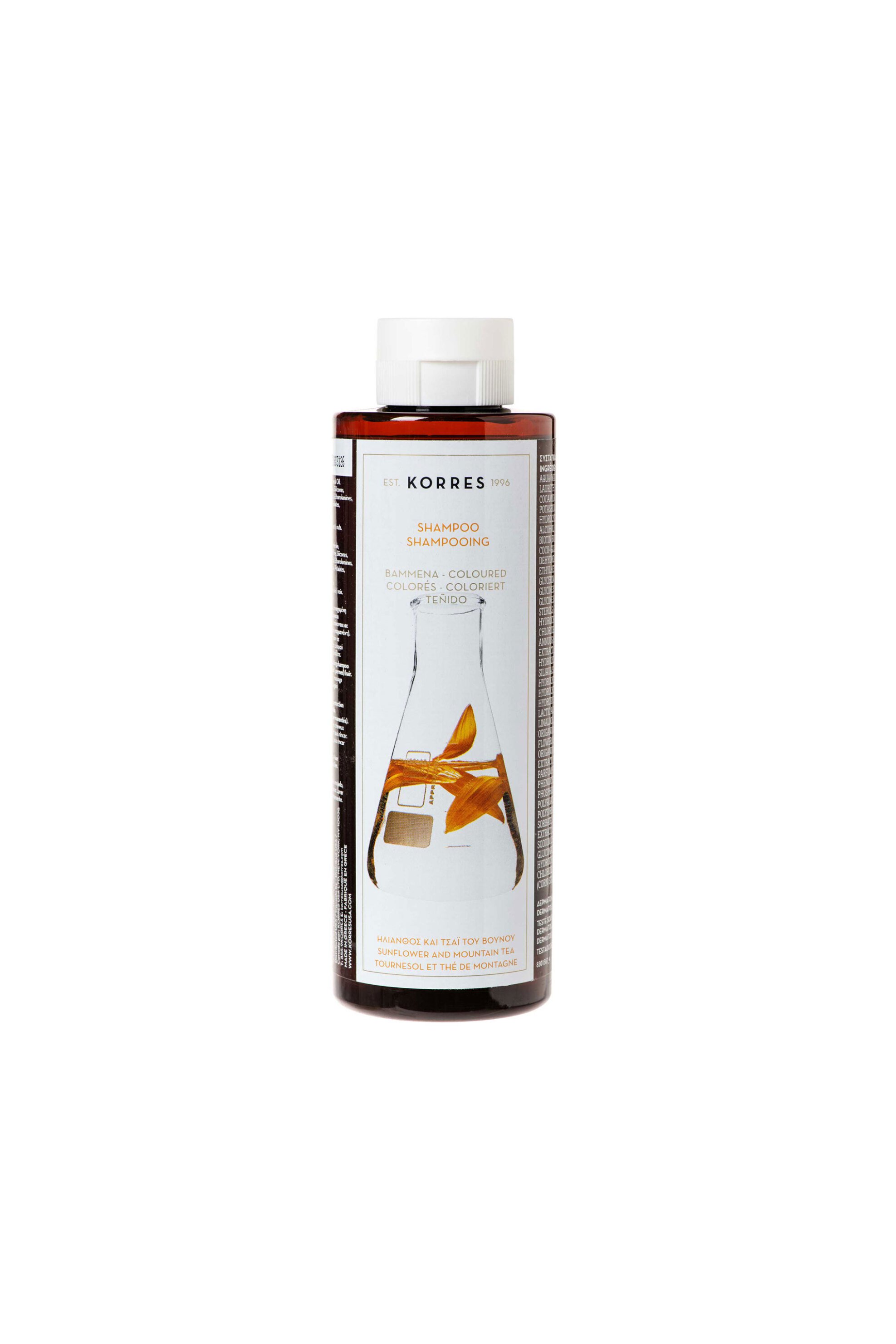 Korres Ηλίανθος & Τσάι Του Βουνού Σαμπουάν για Βαμμένα Μαλλιά 250 ml