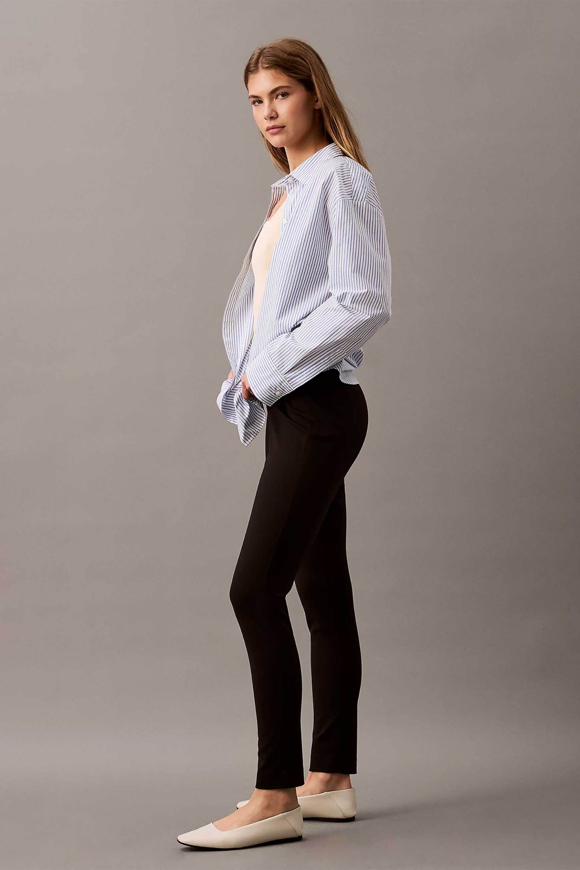 Calvin Klein γυναικείο ελαστικό παντελόνι Skinny Fit - LV044B691G Μαύρο φωτογραφία