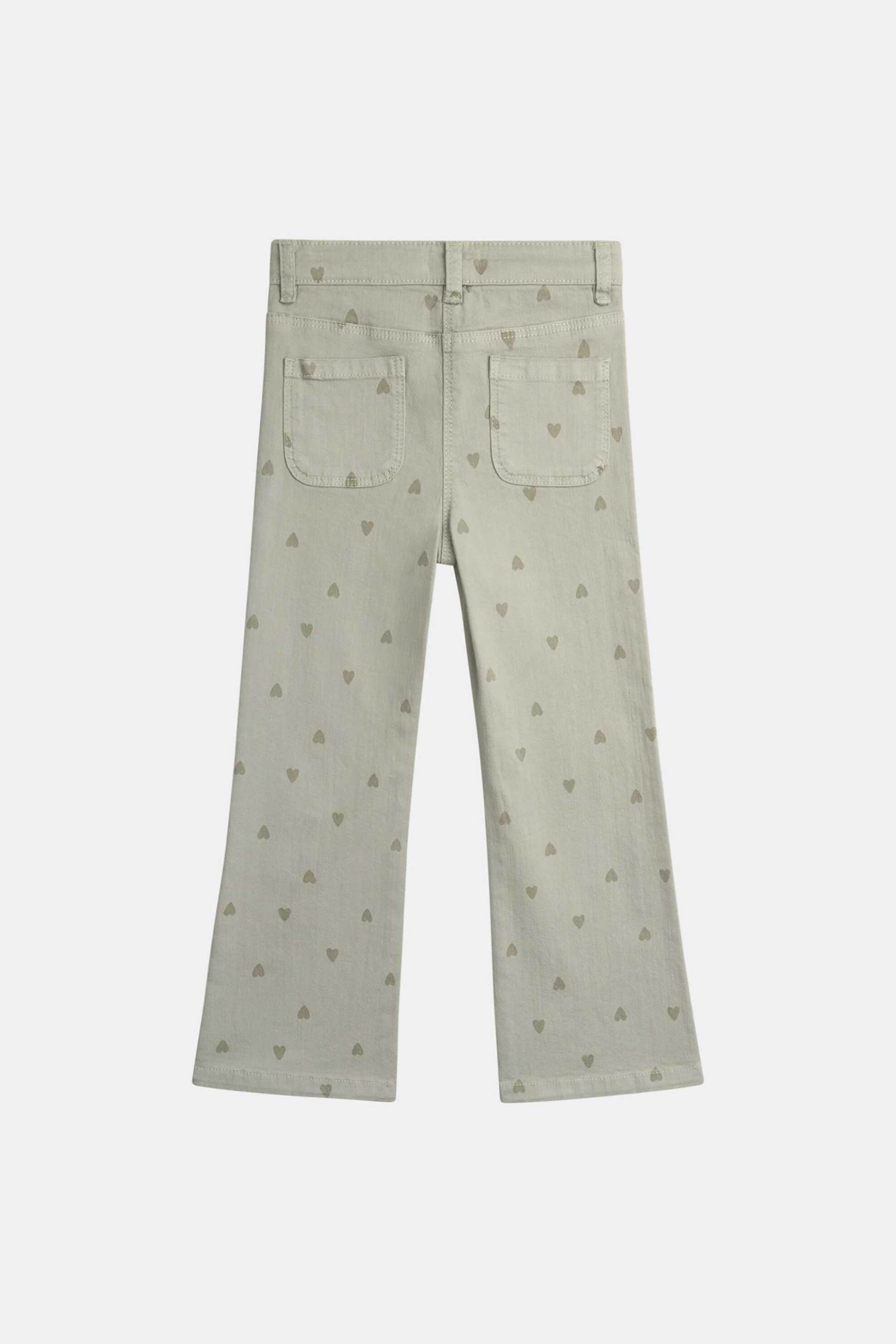 DPAM παιδικό τζιν παντελόνι για κορίτσια "Olive Hearts" - 370246 Λαδί φωτογραφία
