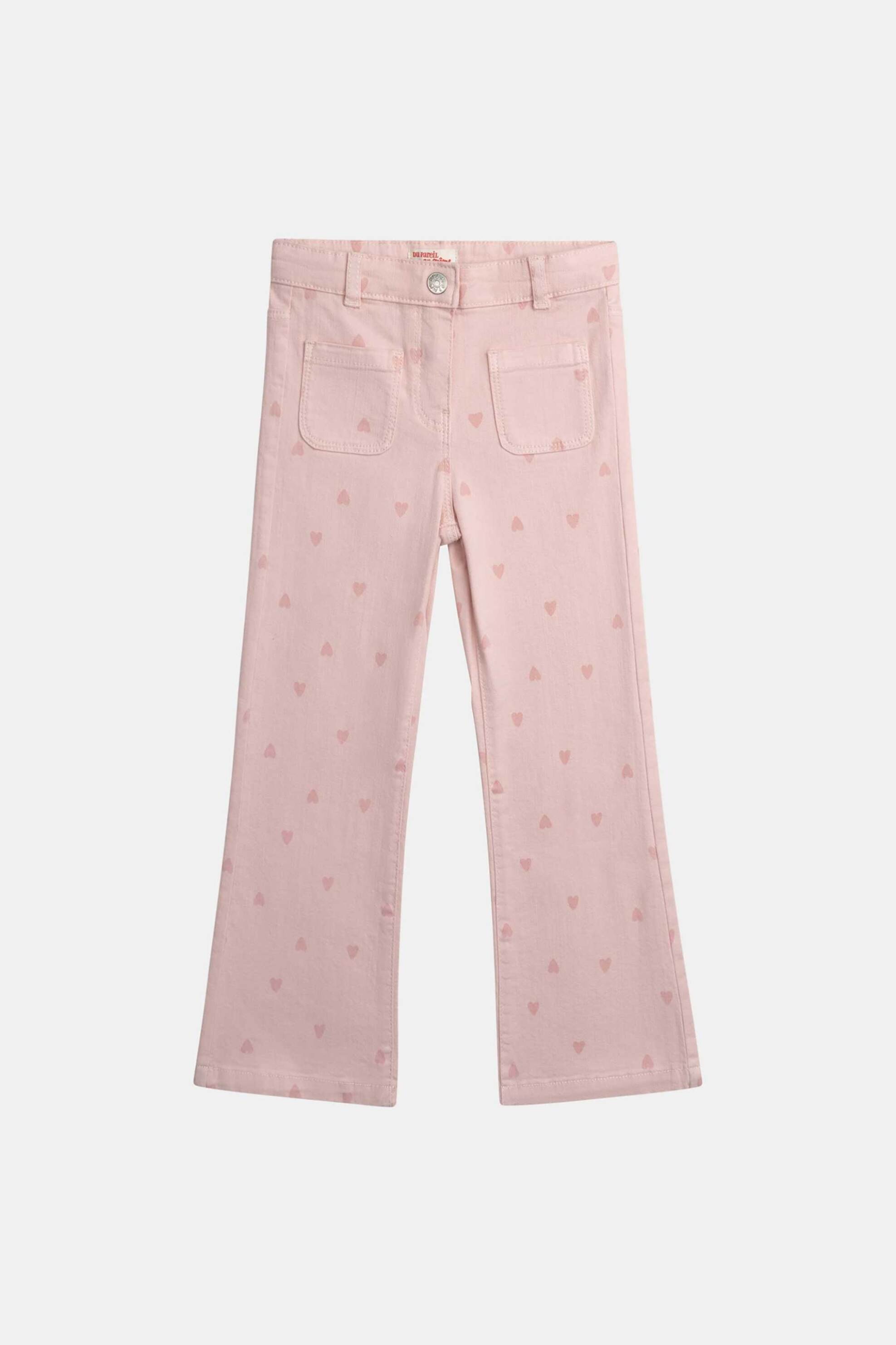 DPAM παιδικό τζιν παντελόνι για κορίτσια "Light Hearts" - 370985 Ροζ