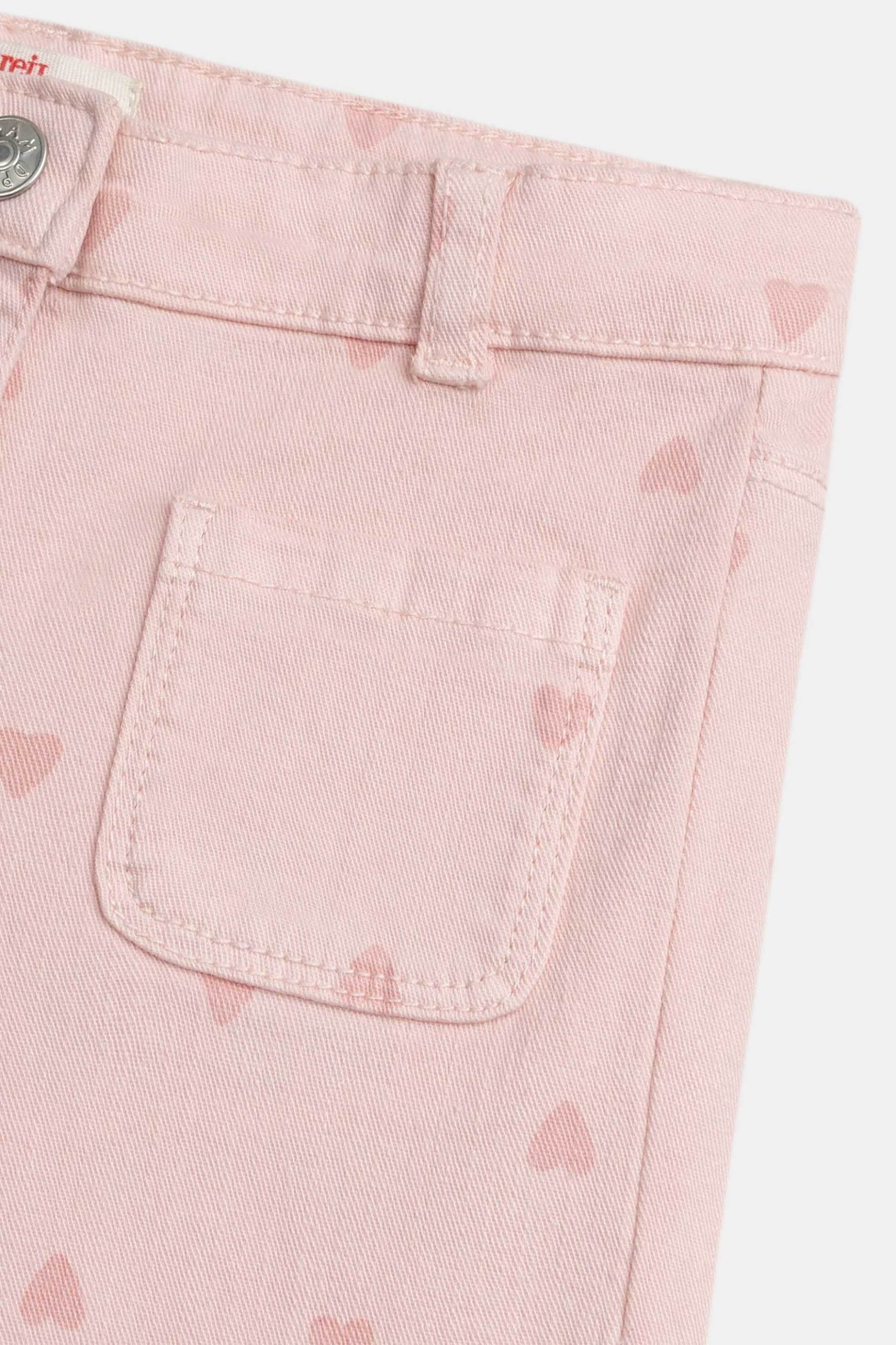 DPAM παιδικό τζιν παντελόνι για κορίτσια "Light Hearts" - 370985 Ροζ φωτογραφία