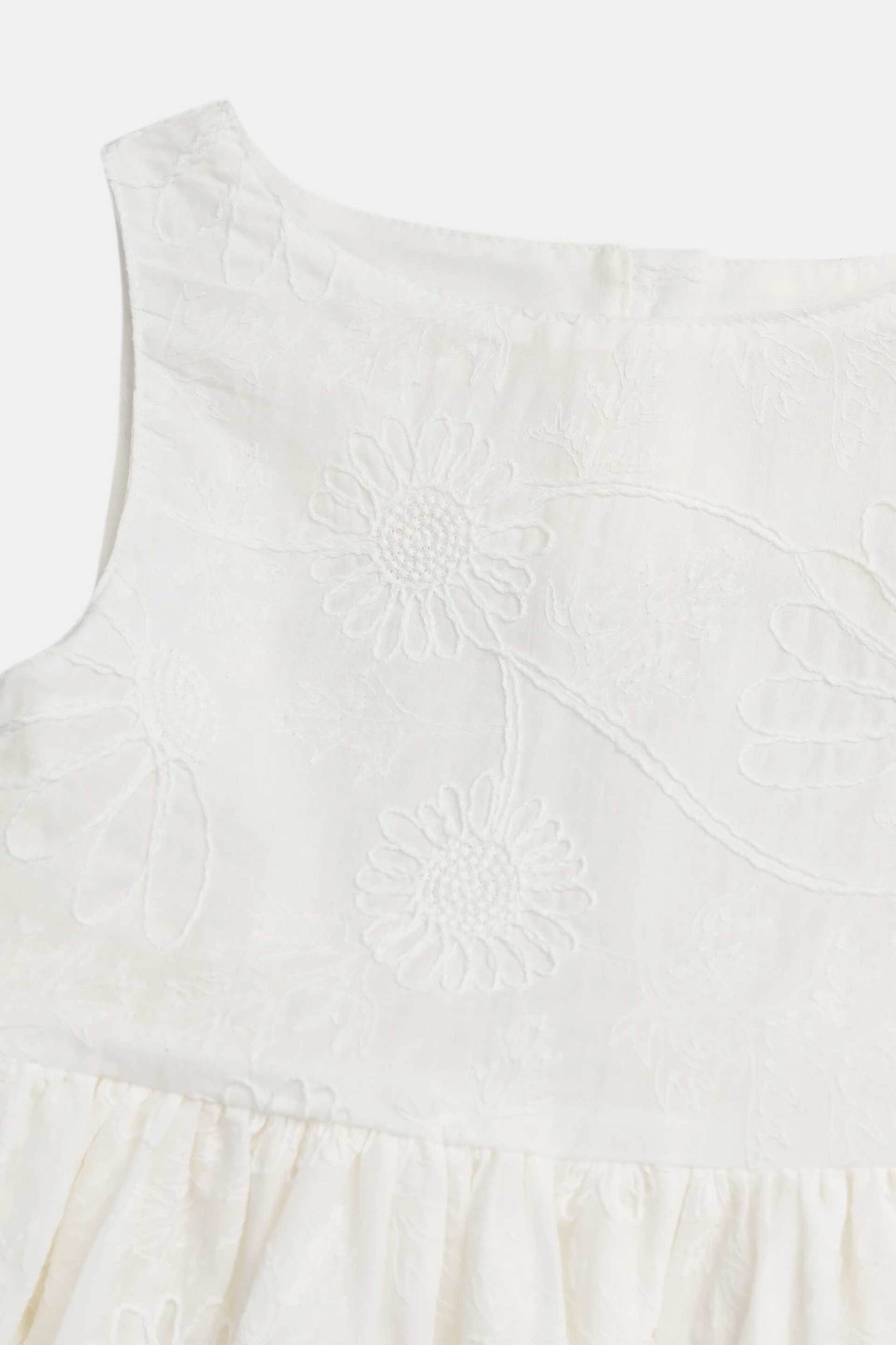 Dpam Παιδικό Αμάνικο Φόρεμα για Κορίτσια White Sunflowers - 373305 Λευκό