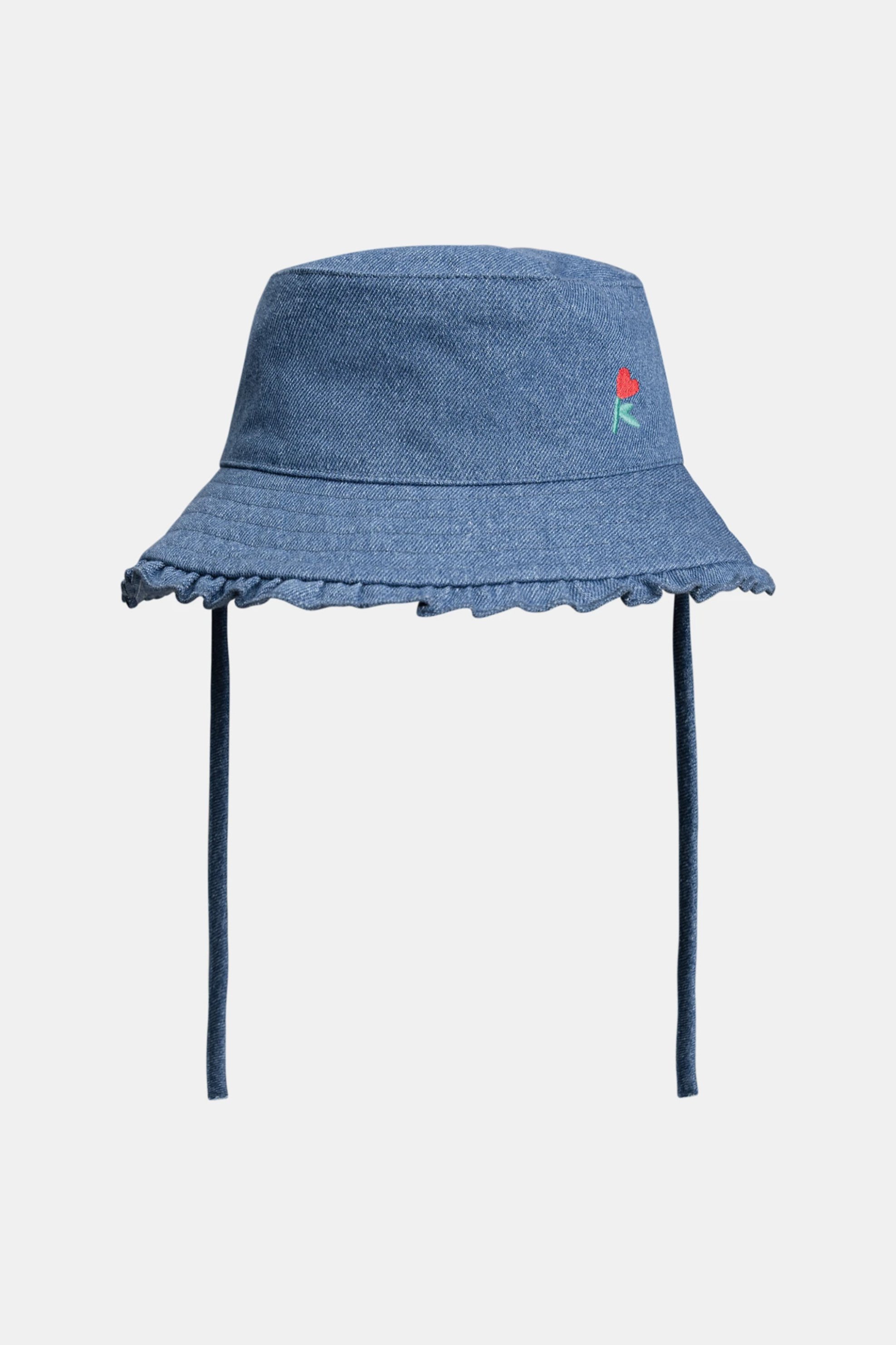 DPAM DPAM βρεφικό denim καπέλο για κορίτσια "Rose" - 375949 Denim Blue