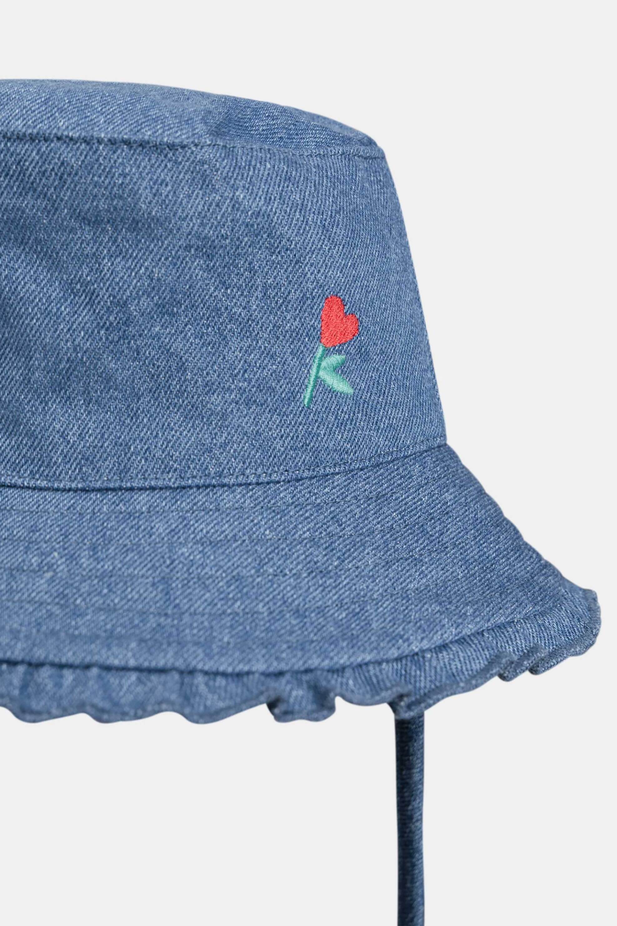 DPAM βρεφικό denim καπέλο για κορίτσια "Rose" - 375949 Denim Blue φωτογραφία