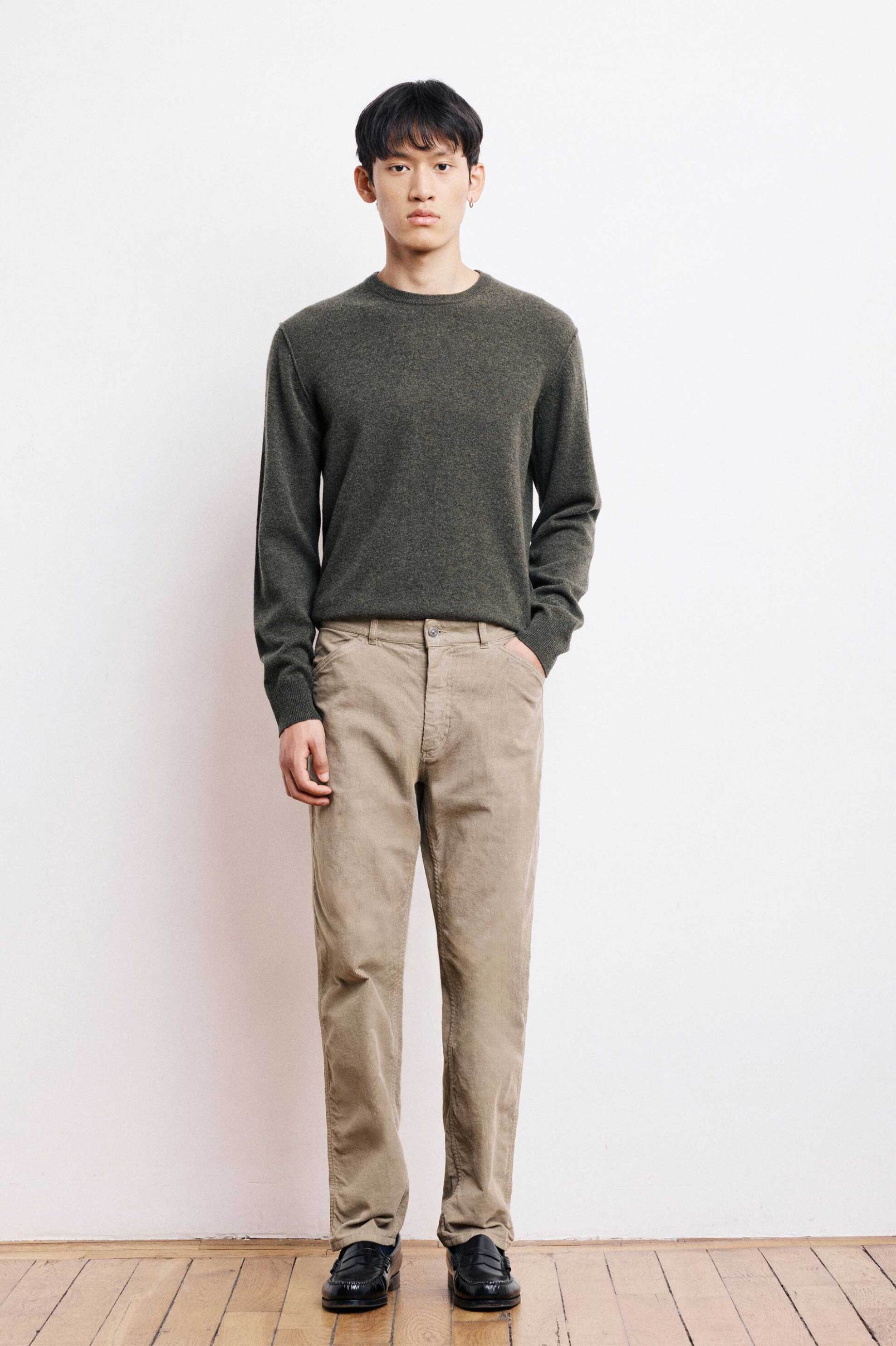 HARTFORD Hartford ανδρικό παντελόνι κοτλέ Straight Fit "Terrence" - BE52100 Μπεζ