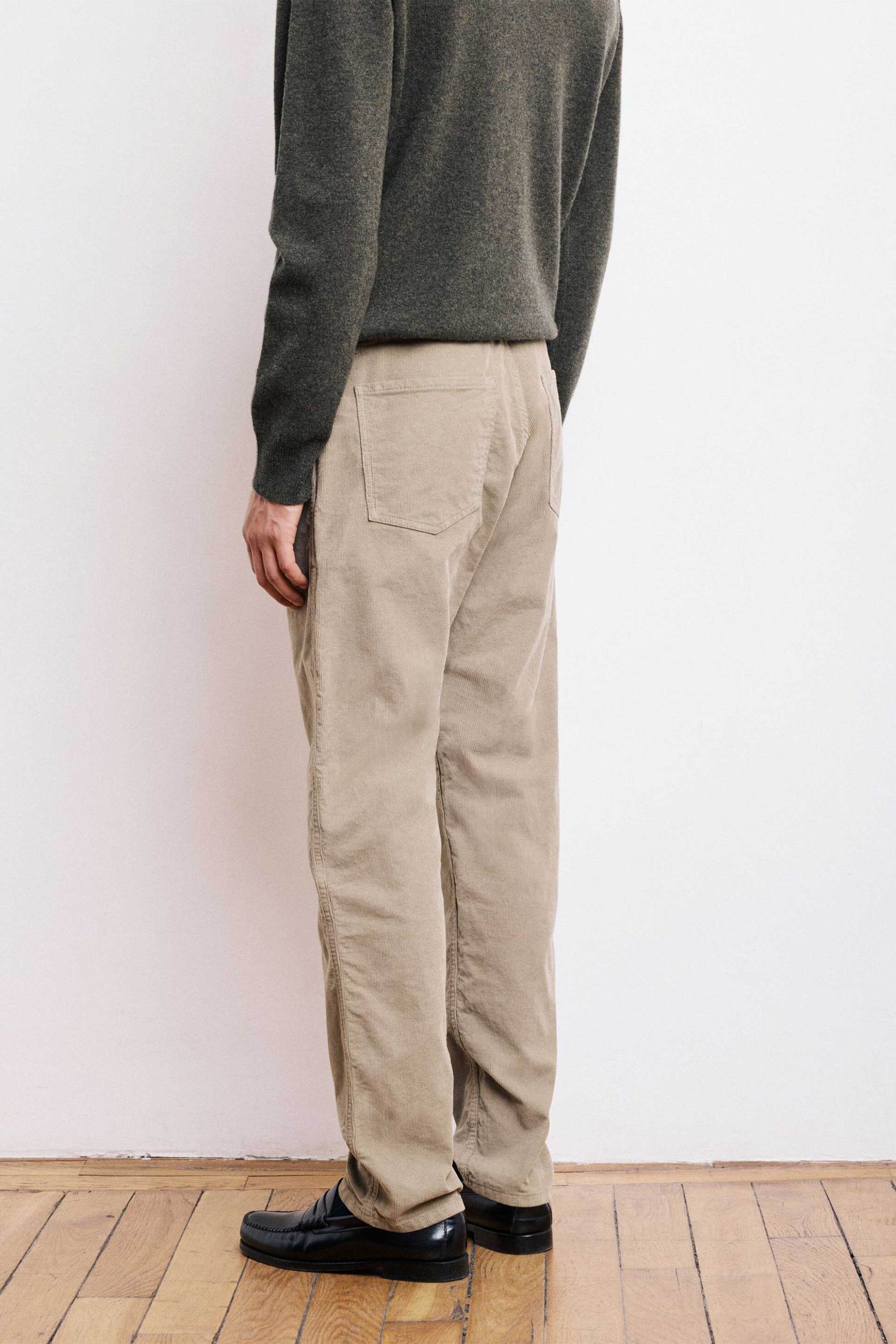 Hartford ανδρικό παντελόνι κοτλέ Straight Fit "Terrence" - BE52100 Μπεζ φωτογραφία